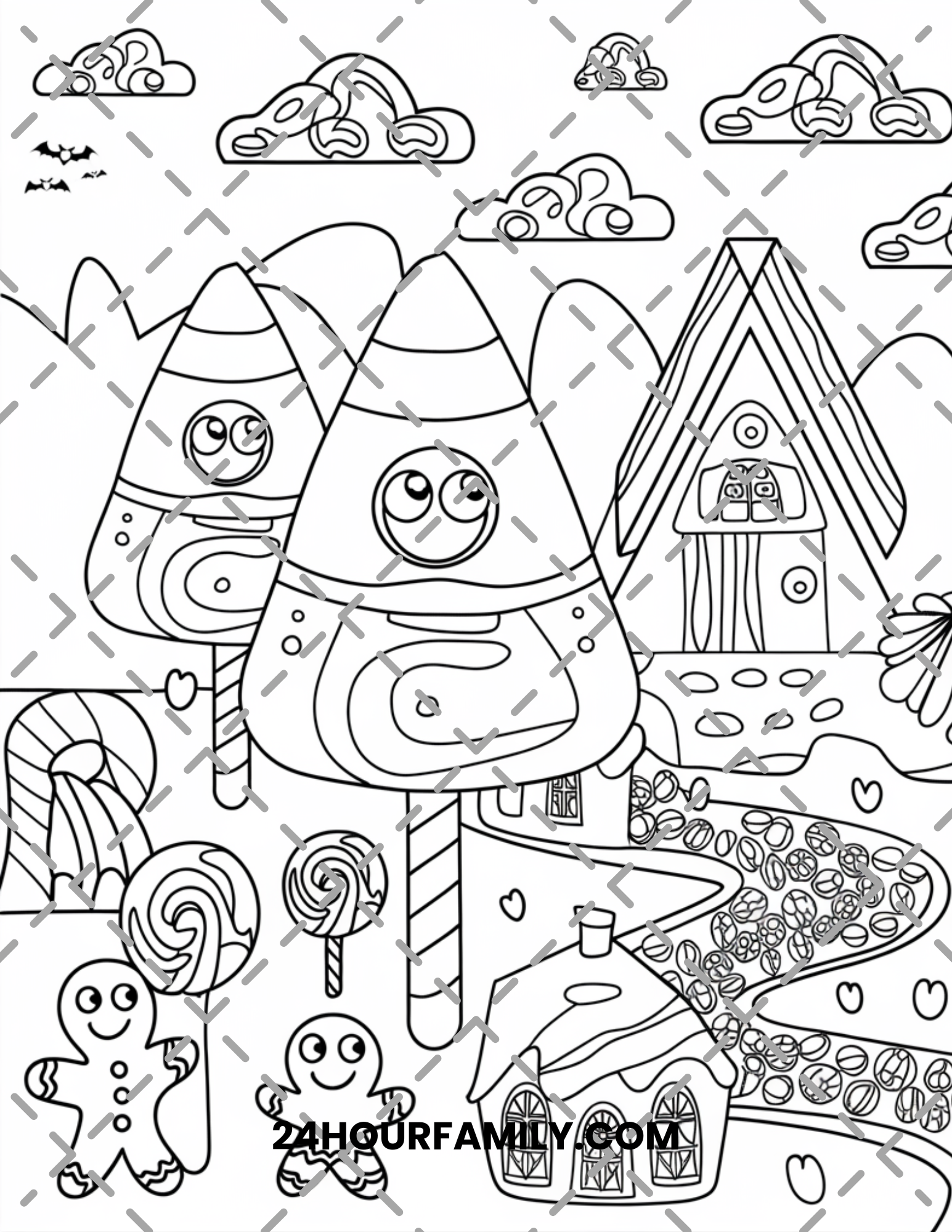 candy corn coloring pages