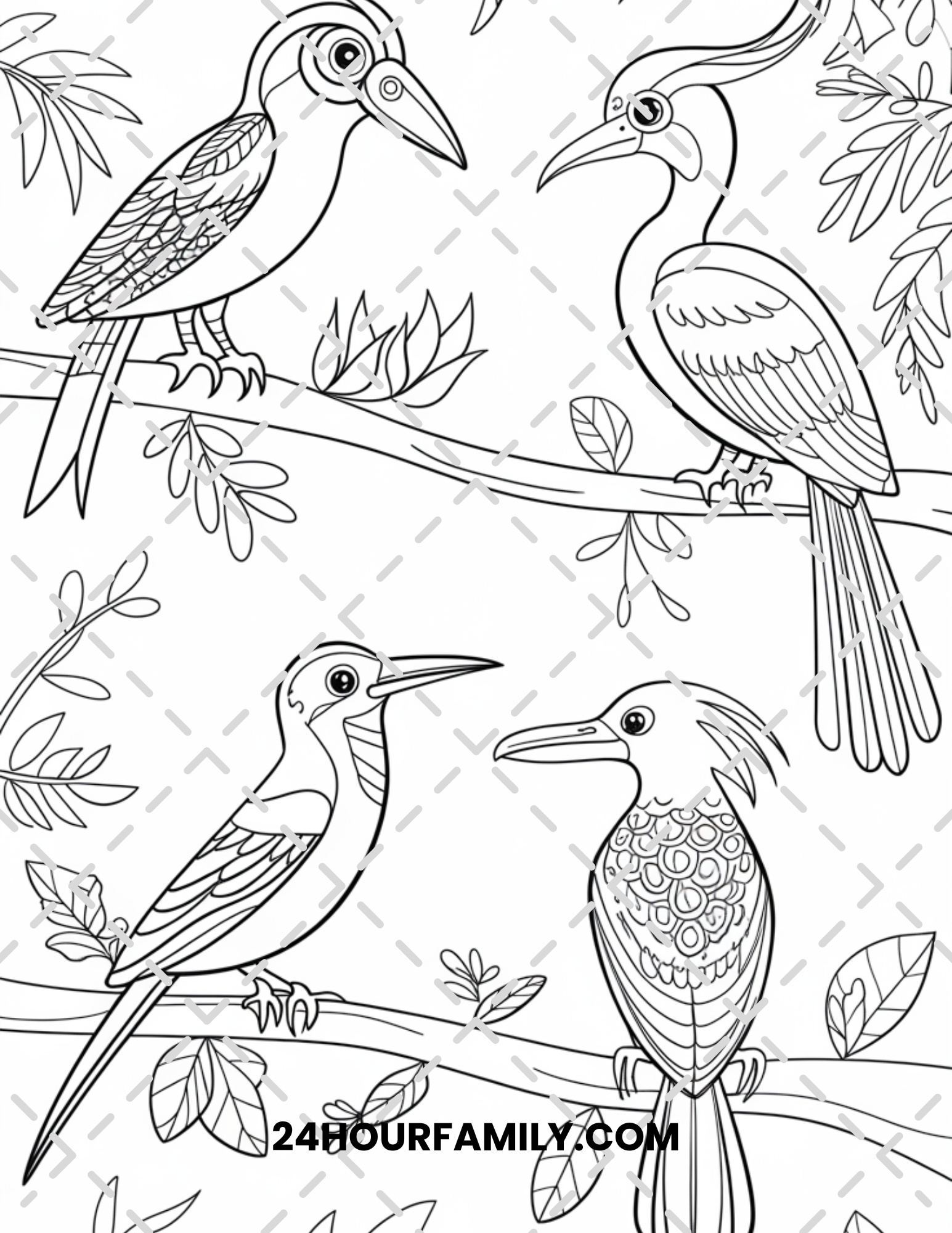 birds coloring pages for kids