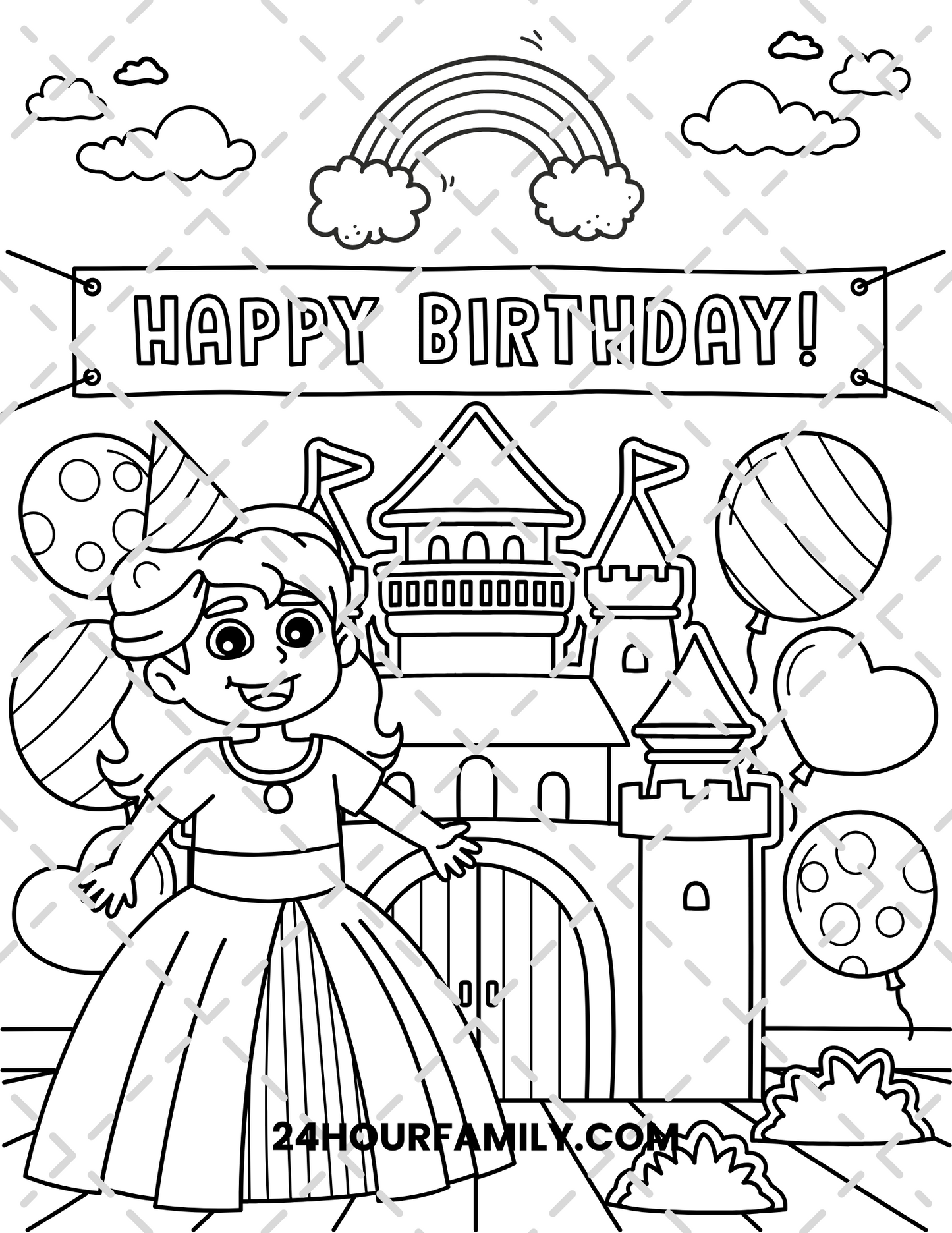 happy birthday coloring pages