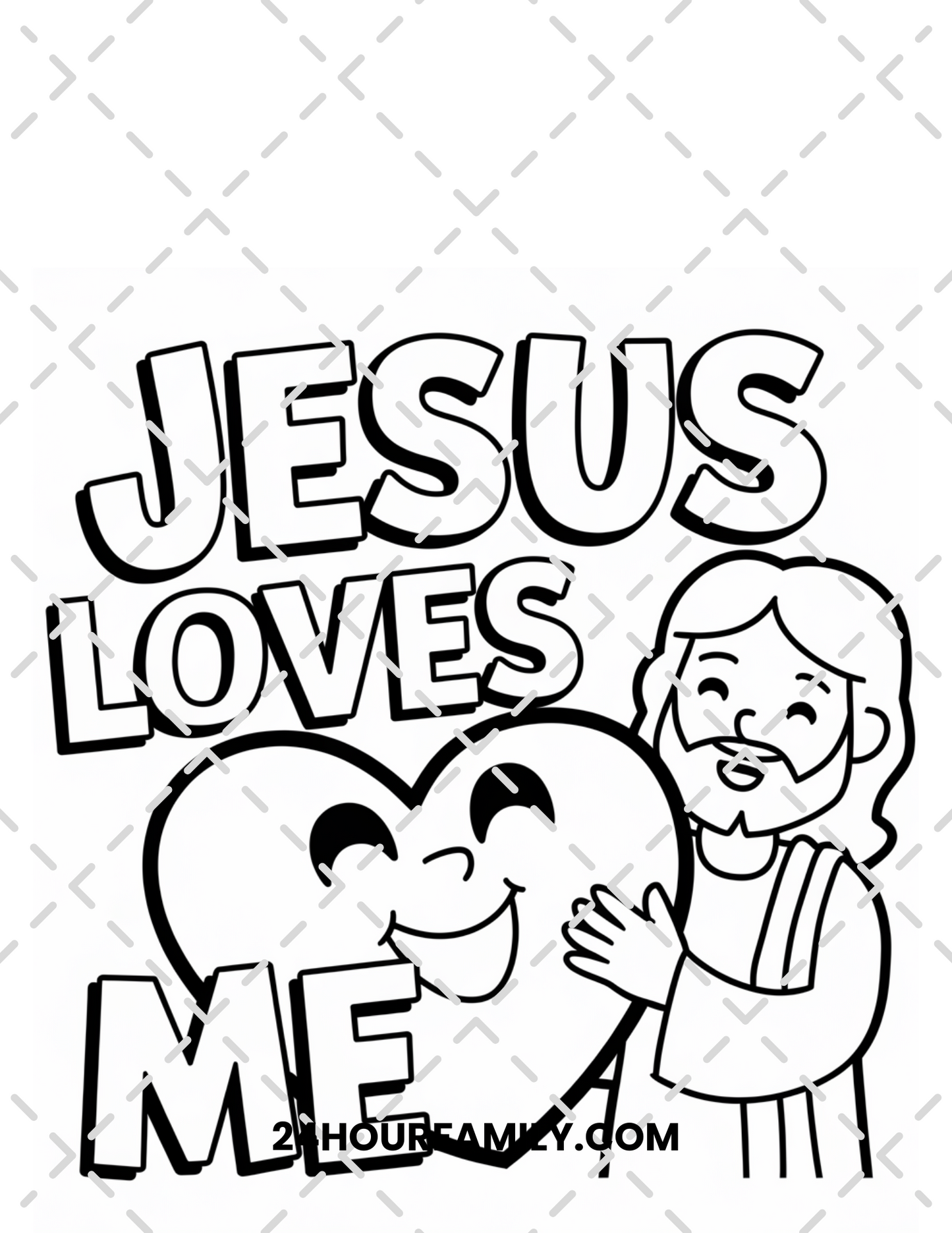 jesus loves me coloring pages