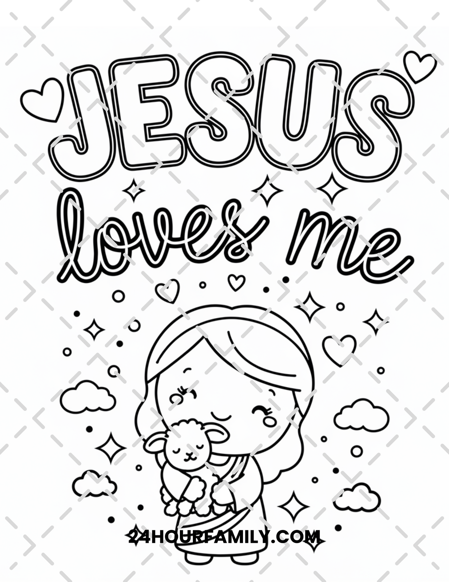 jesus loves me coloring pages