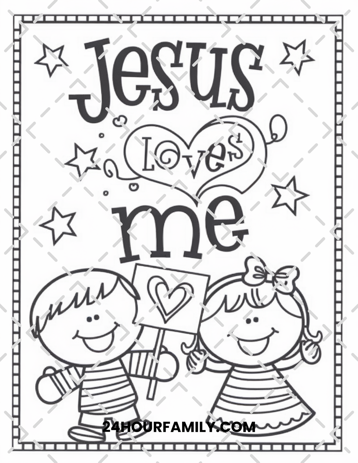 jesus loves me coloring pages