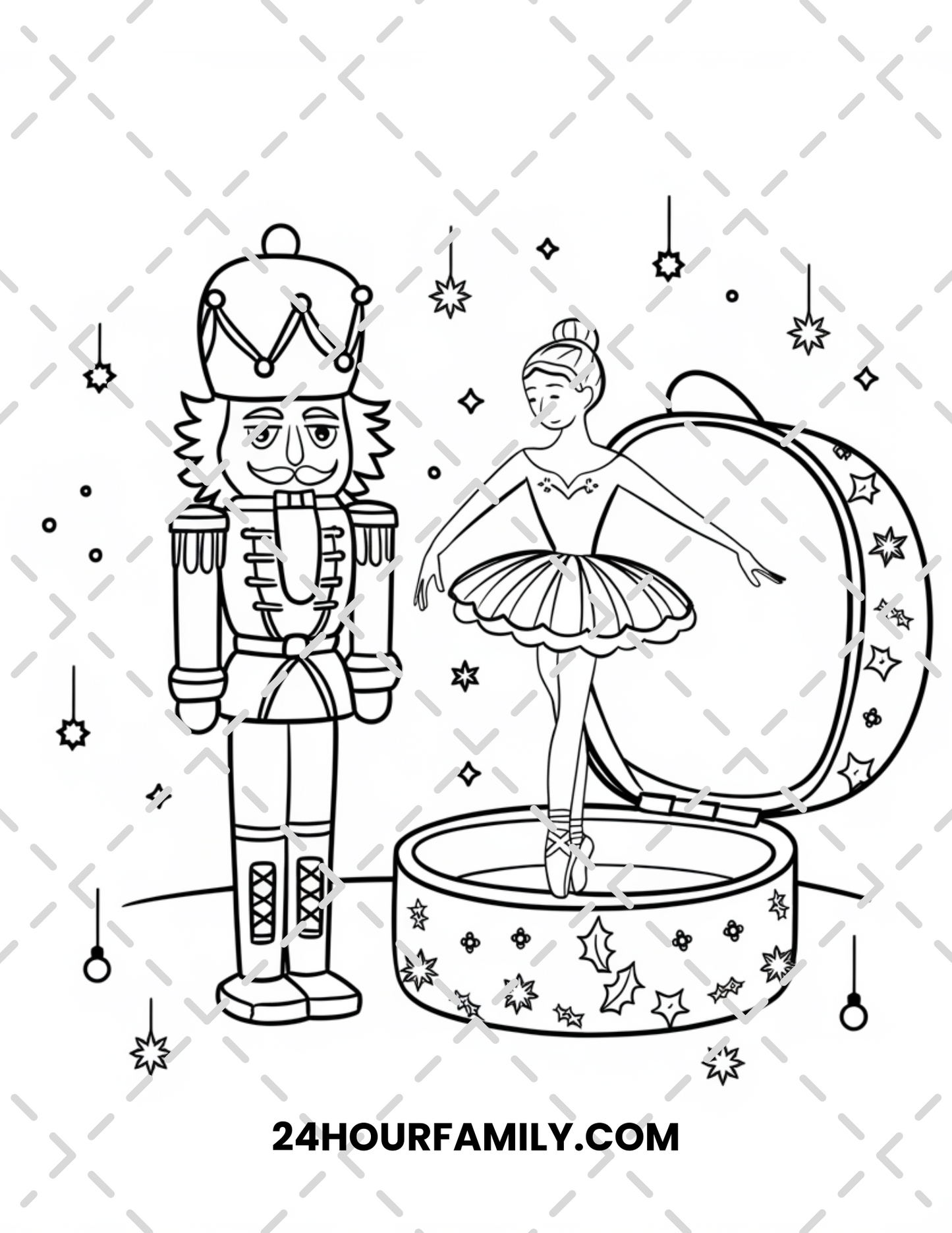 christmas ballerina coloring pages