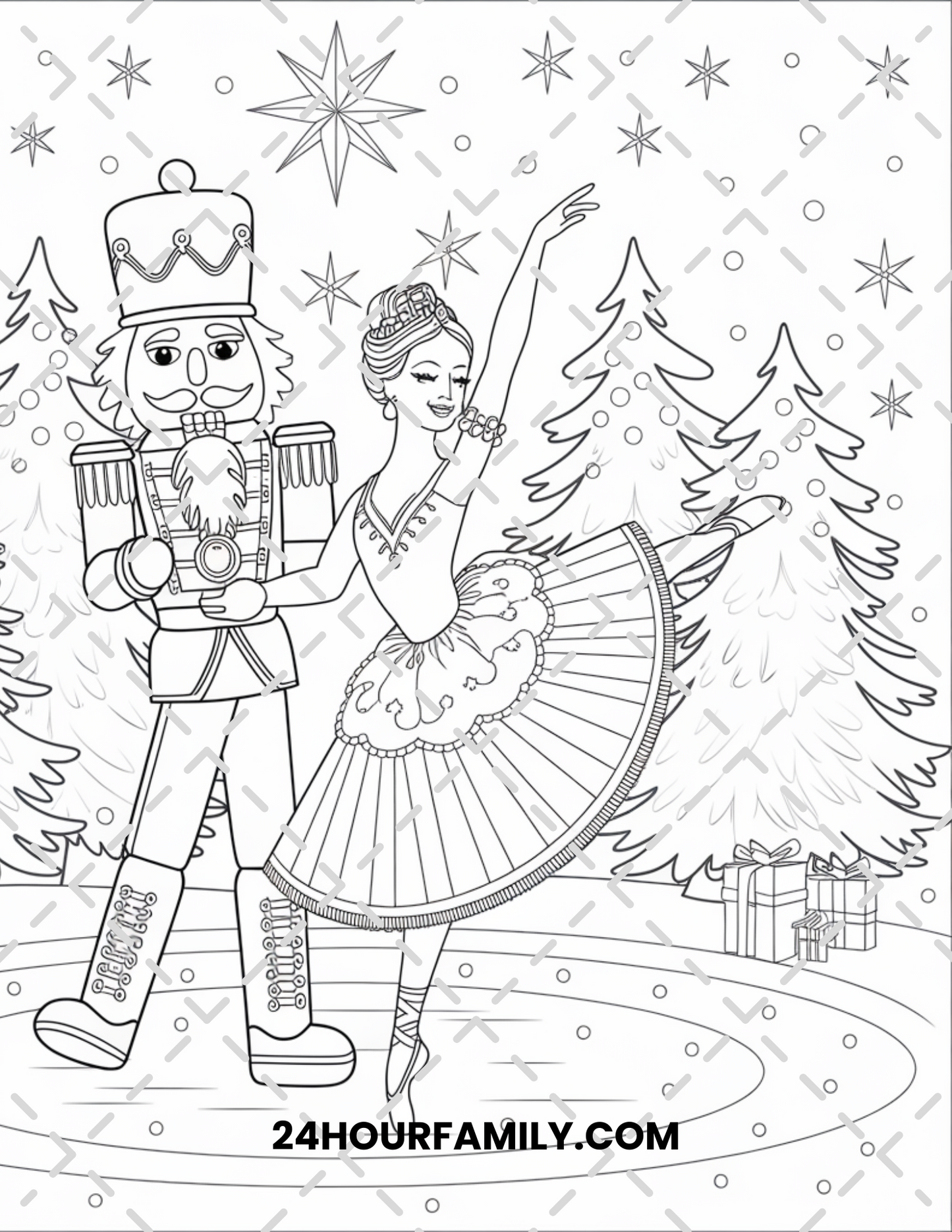 christmas ballerina coloring pages