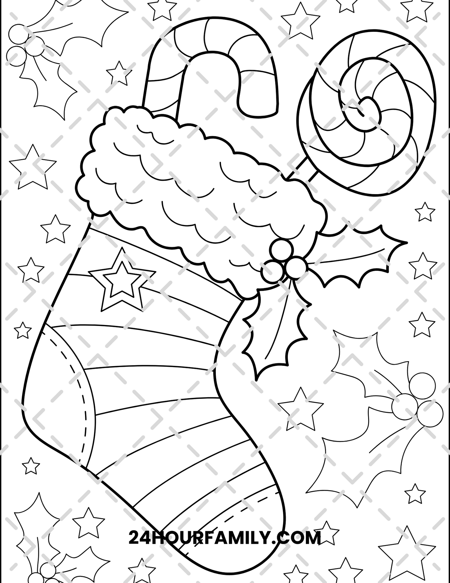 candy cane coloring pages