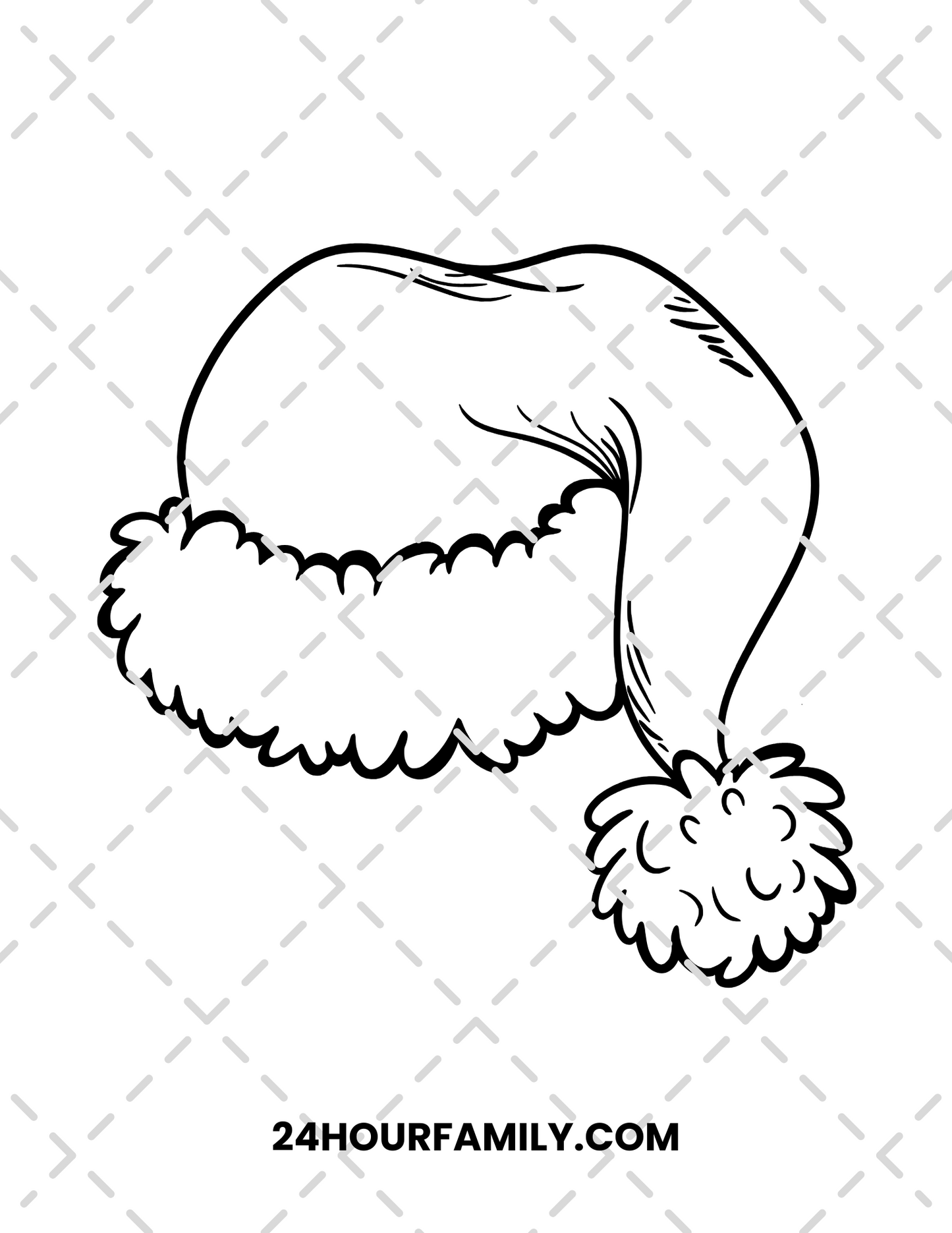 santa hats coloring pages