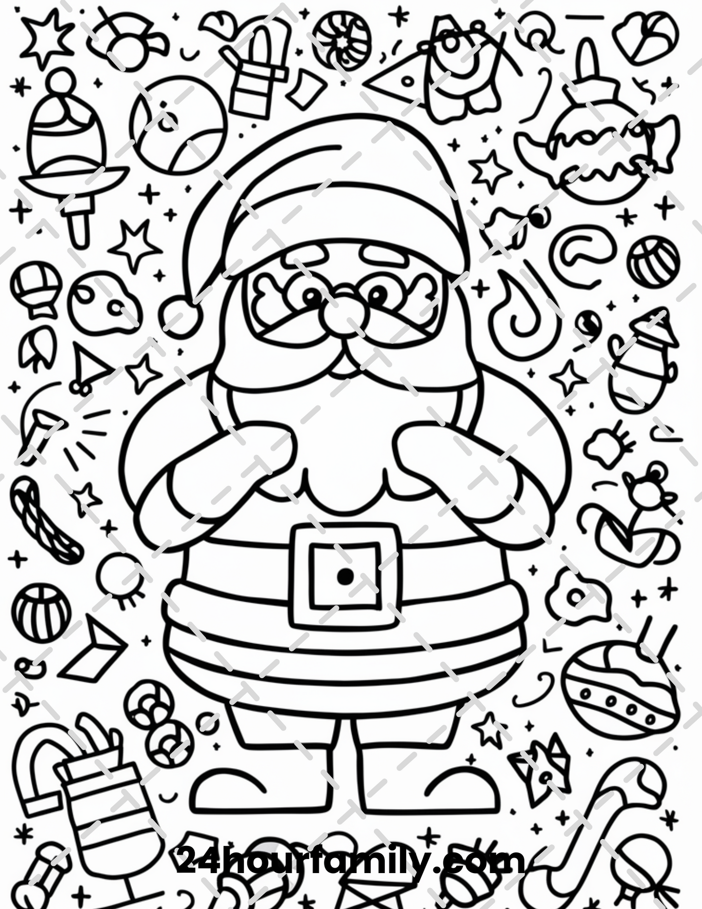 santa coloring pages