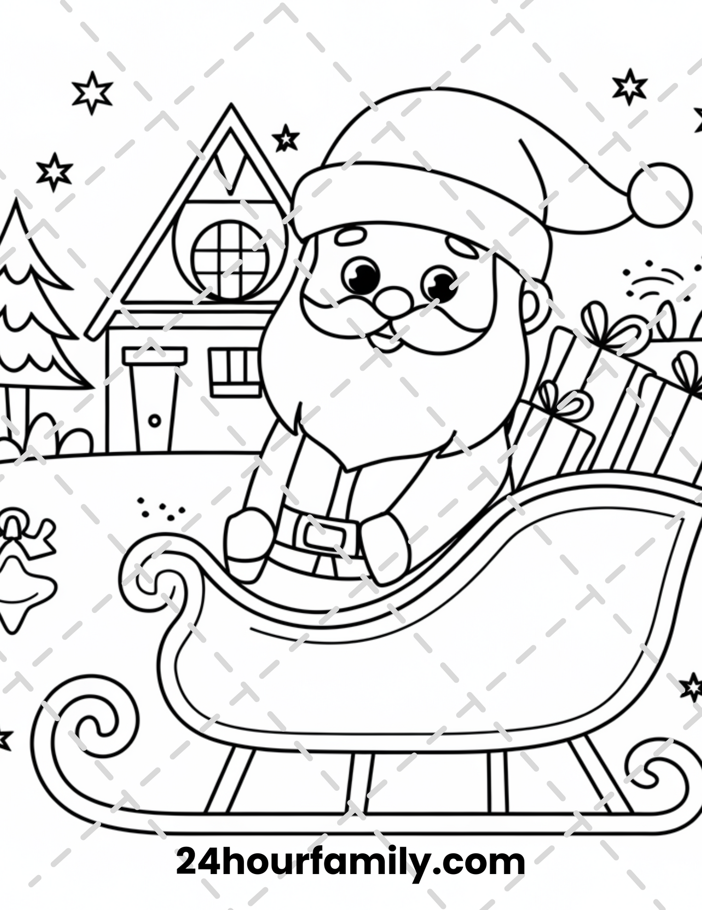 santa coloring pages