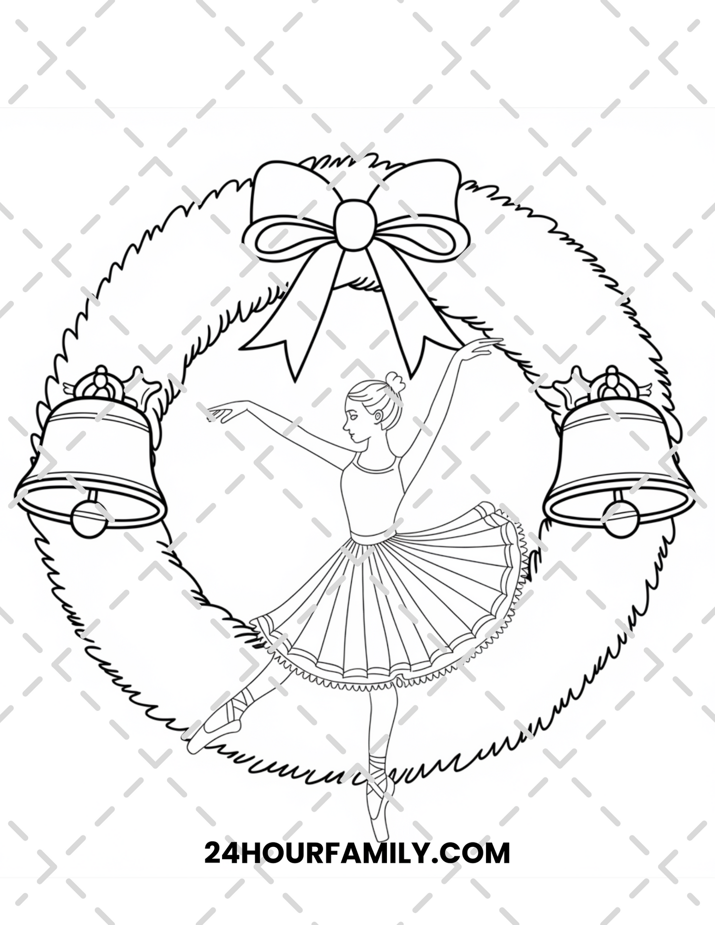 christmas ballerina coloring pages