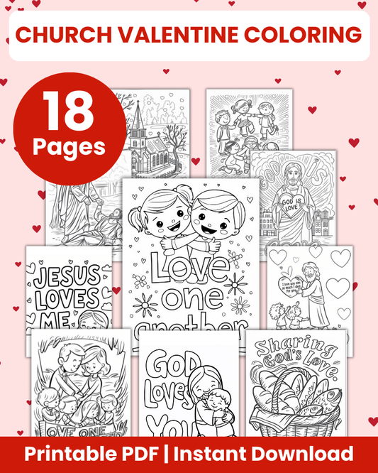 church valentine coloring pages