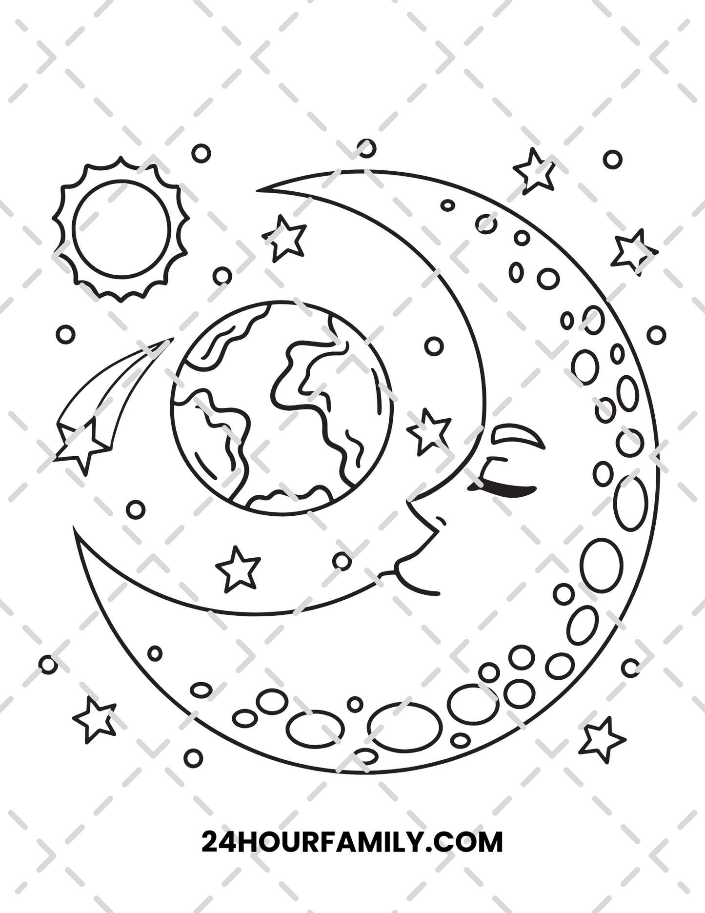 sun and moon coloring pages