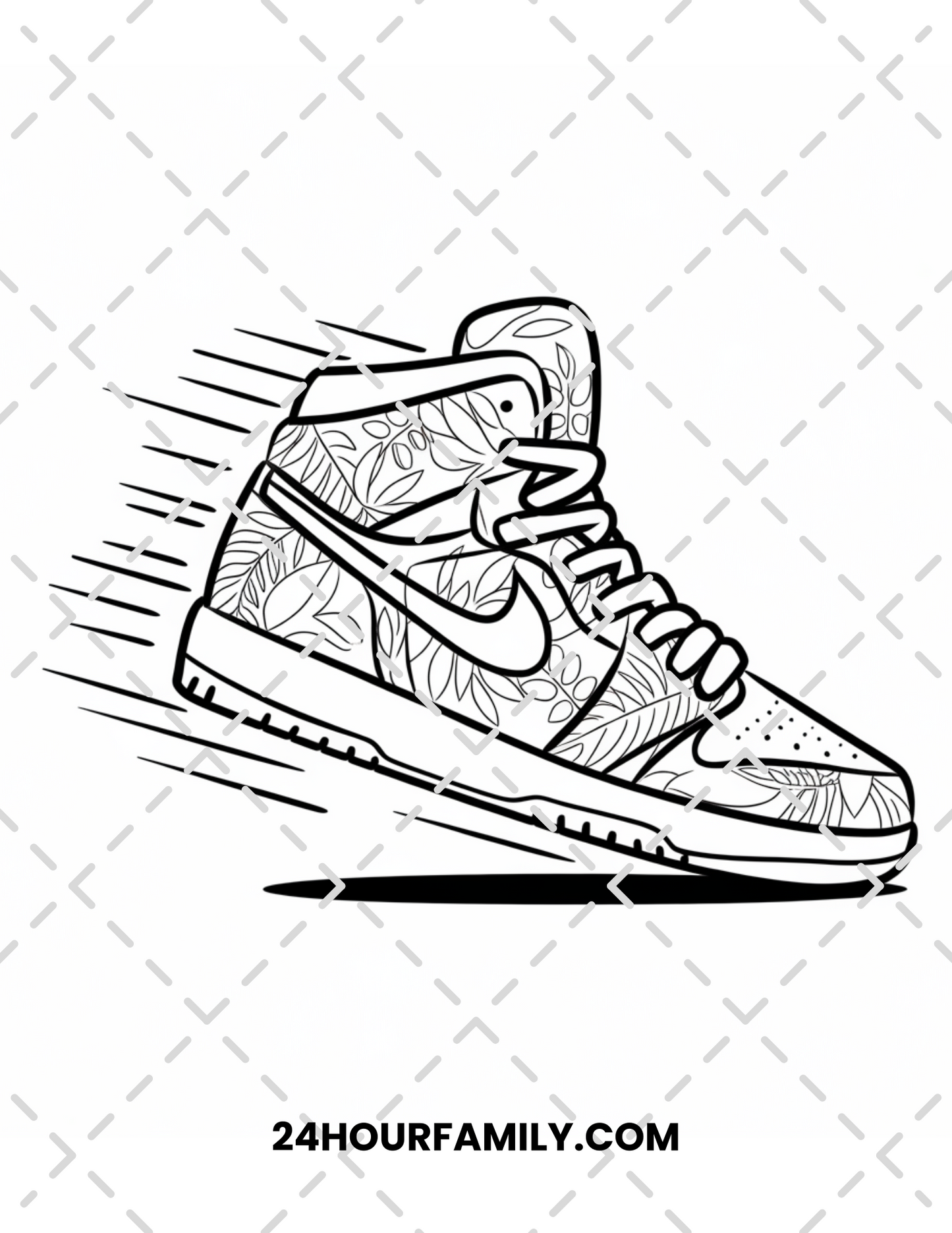 sneakers coloring pages
