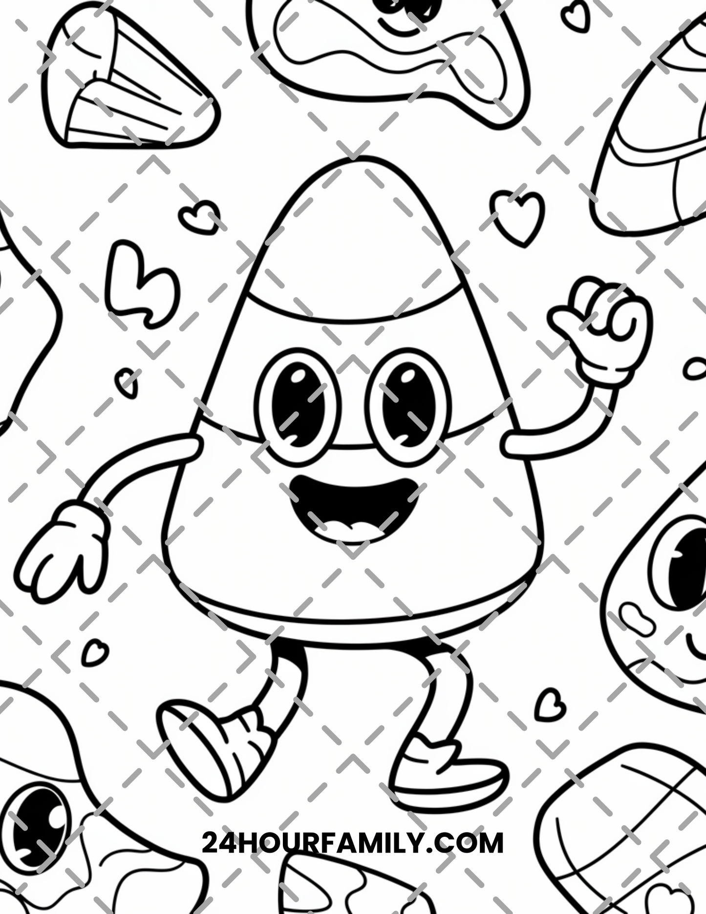 candy corn coloring pages