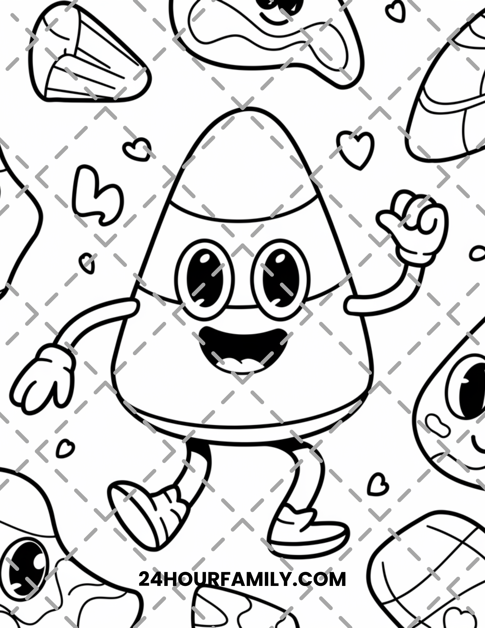 candy corn coloring pages