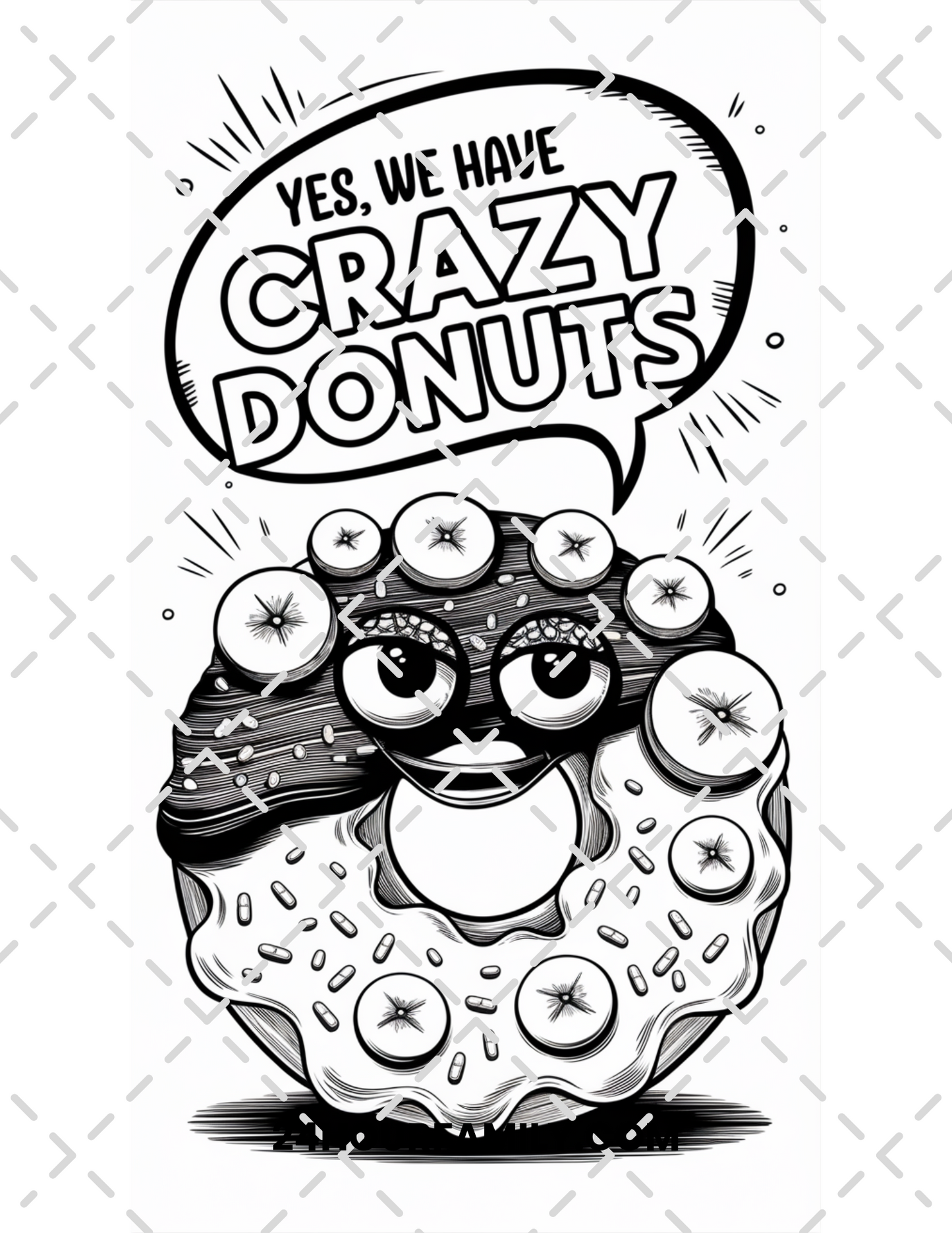 donut coloring pages