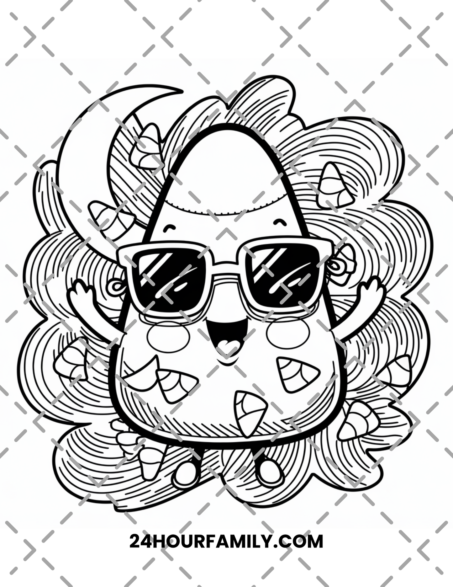 candy corn coloring pages