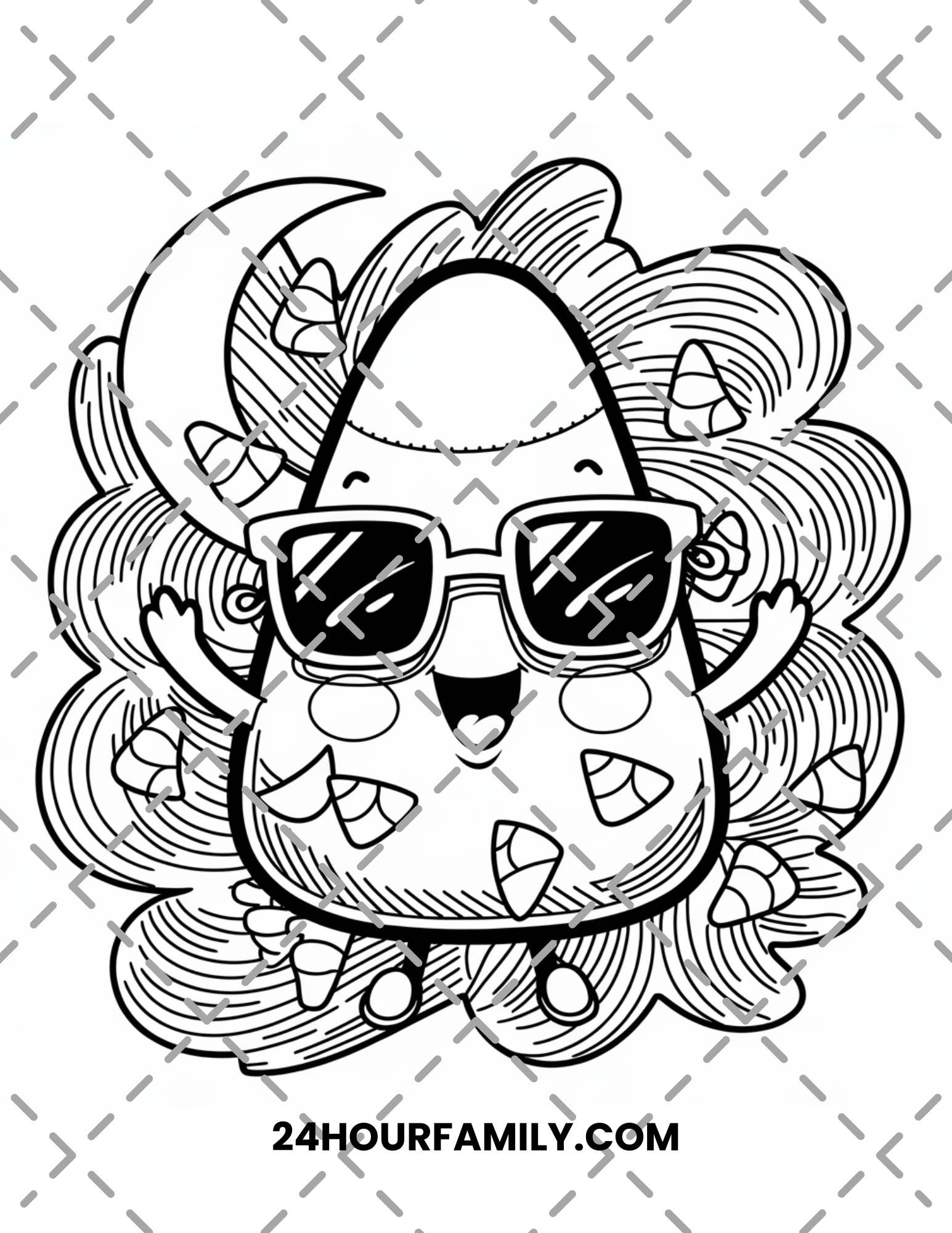candy corn coloring pages