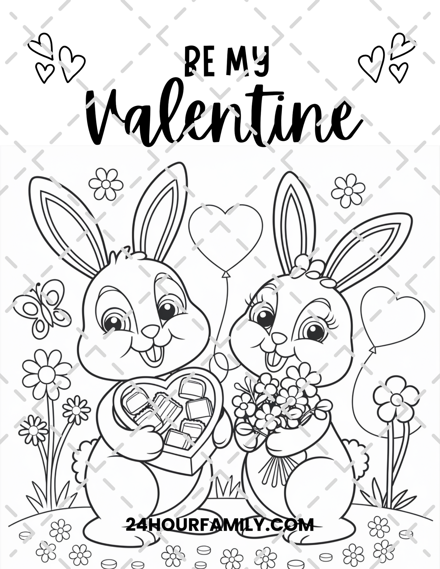 be my valentine coloring pages