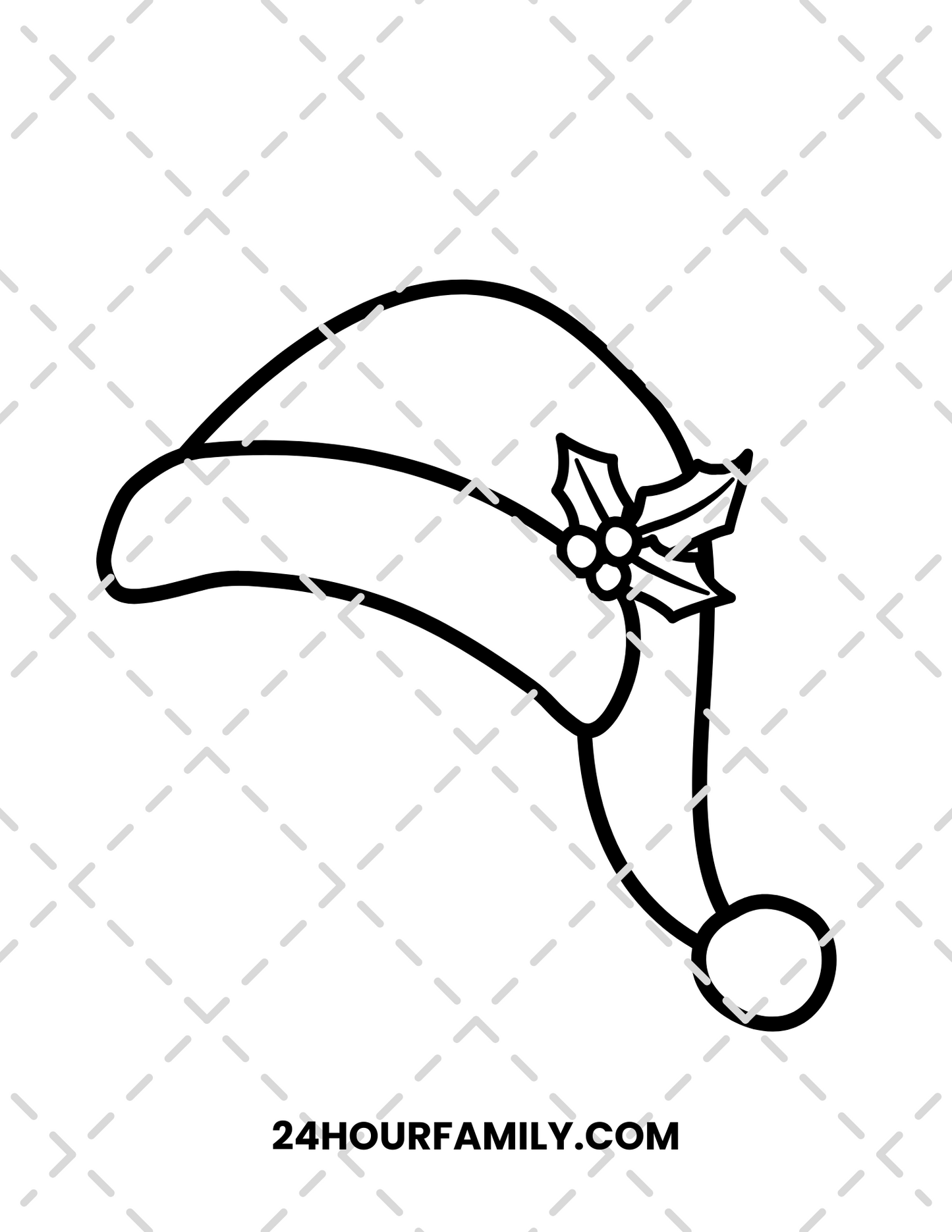 santa hats coloring pages