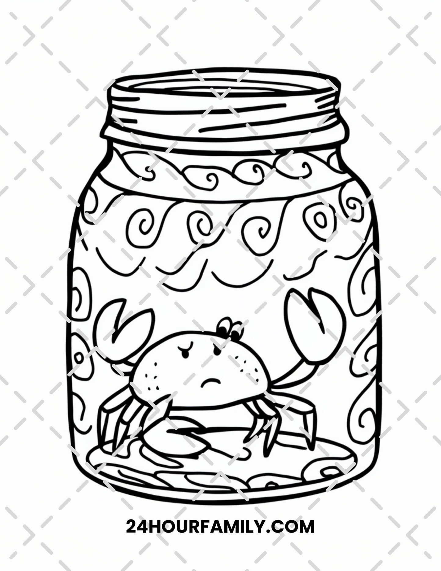 crab coloring pages