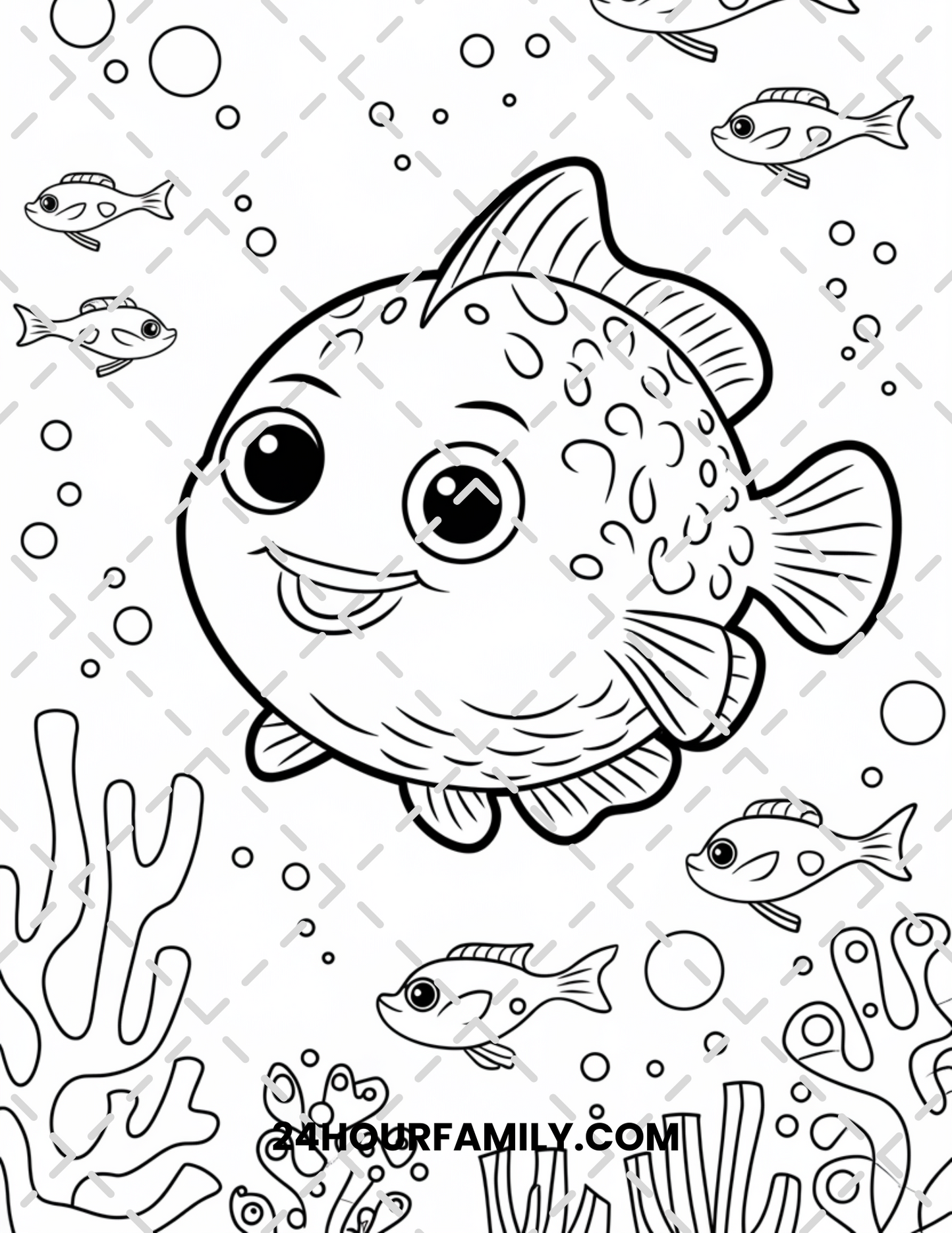 puffer fish coloring pages
