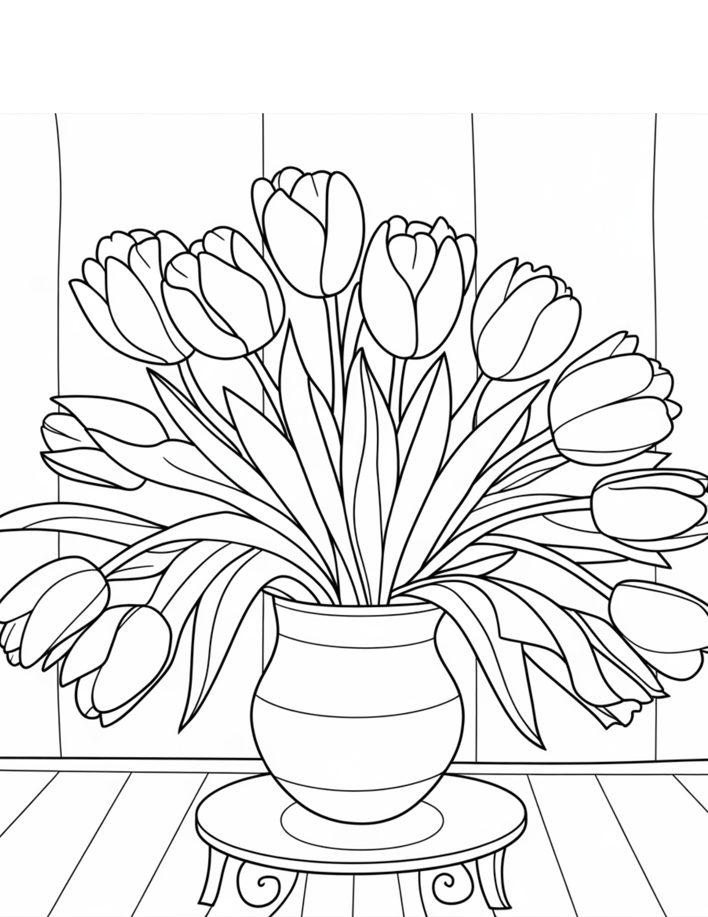 tulips coloring pages