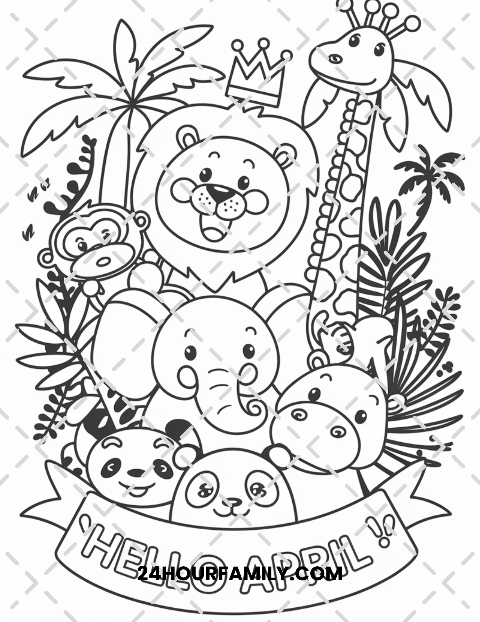 april coloring pages