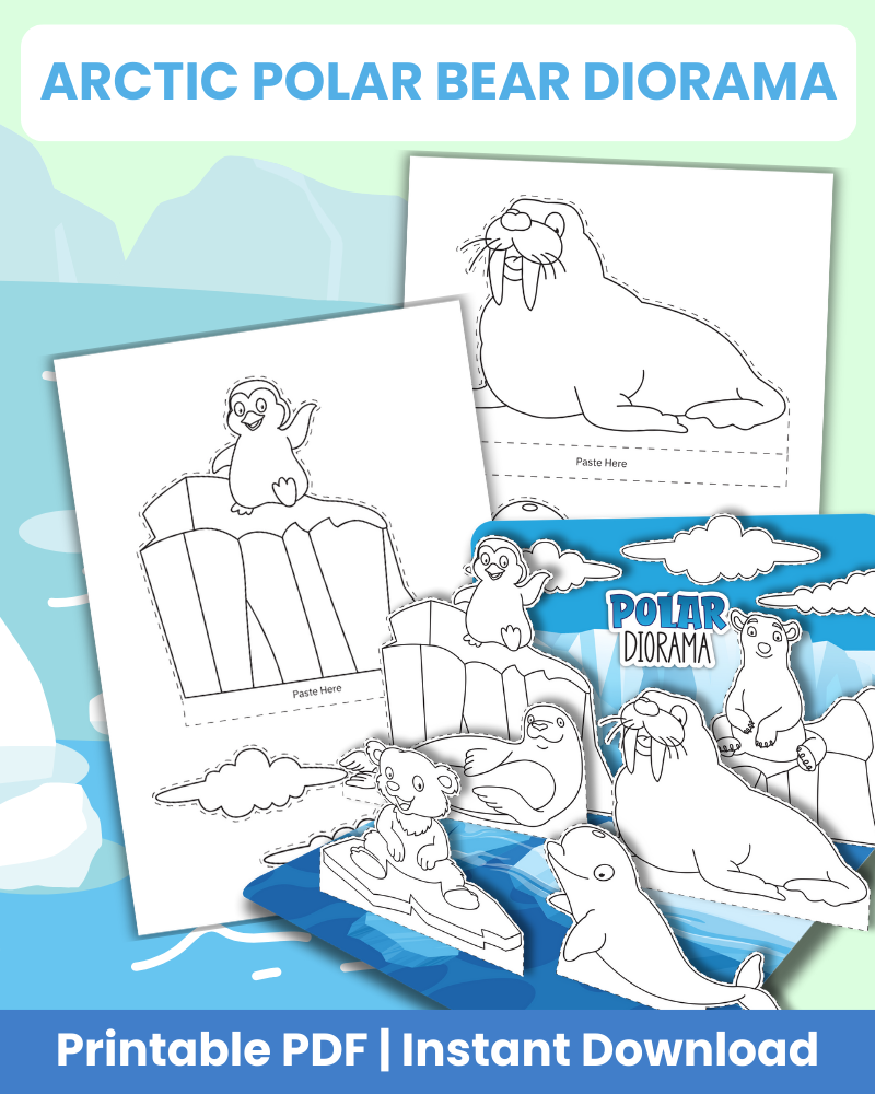 arctic polar bear diorama