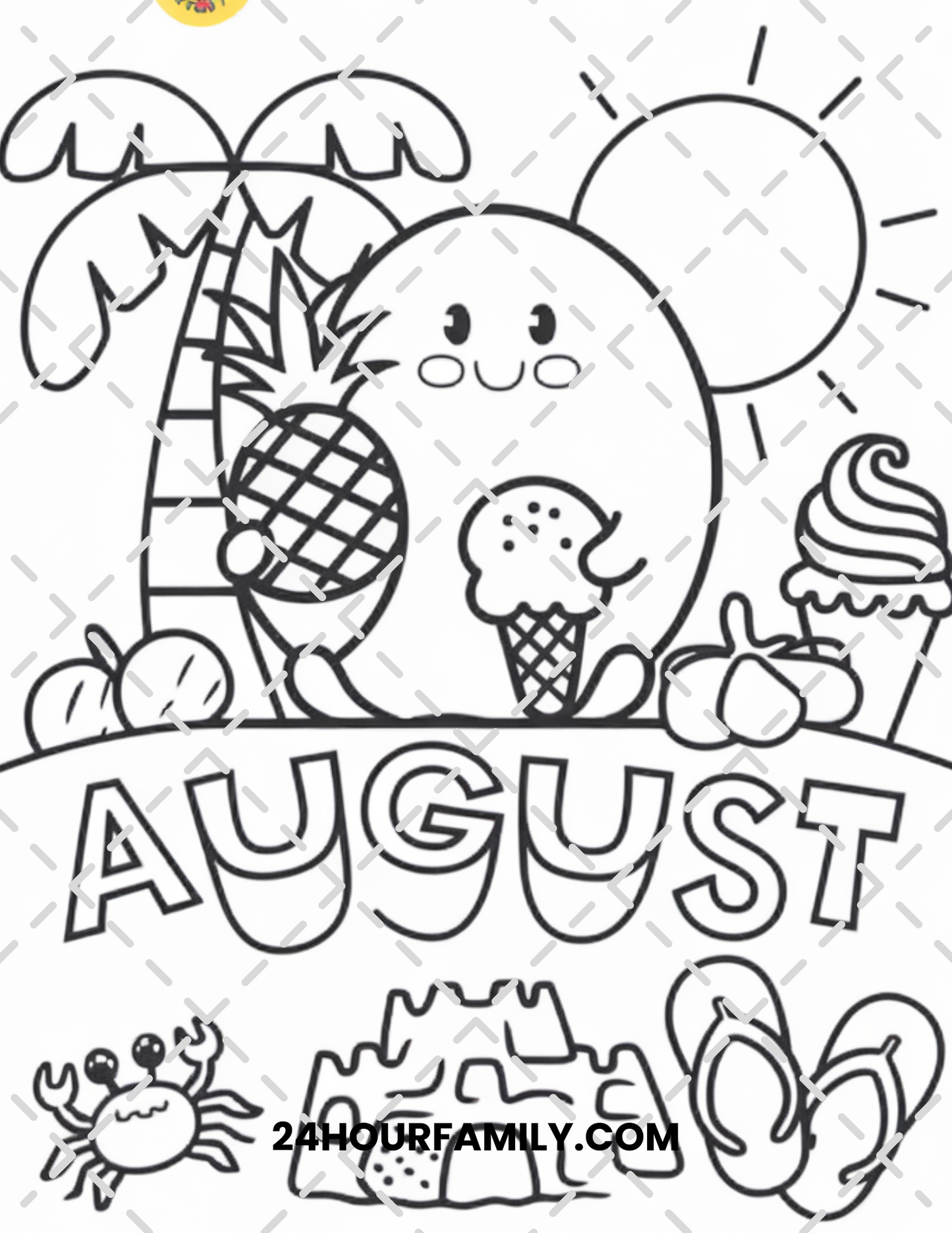 august coloring pages