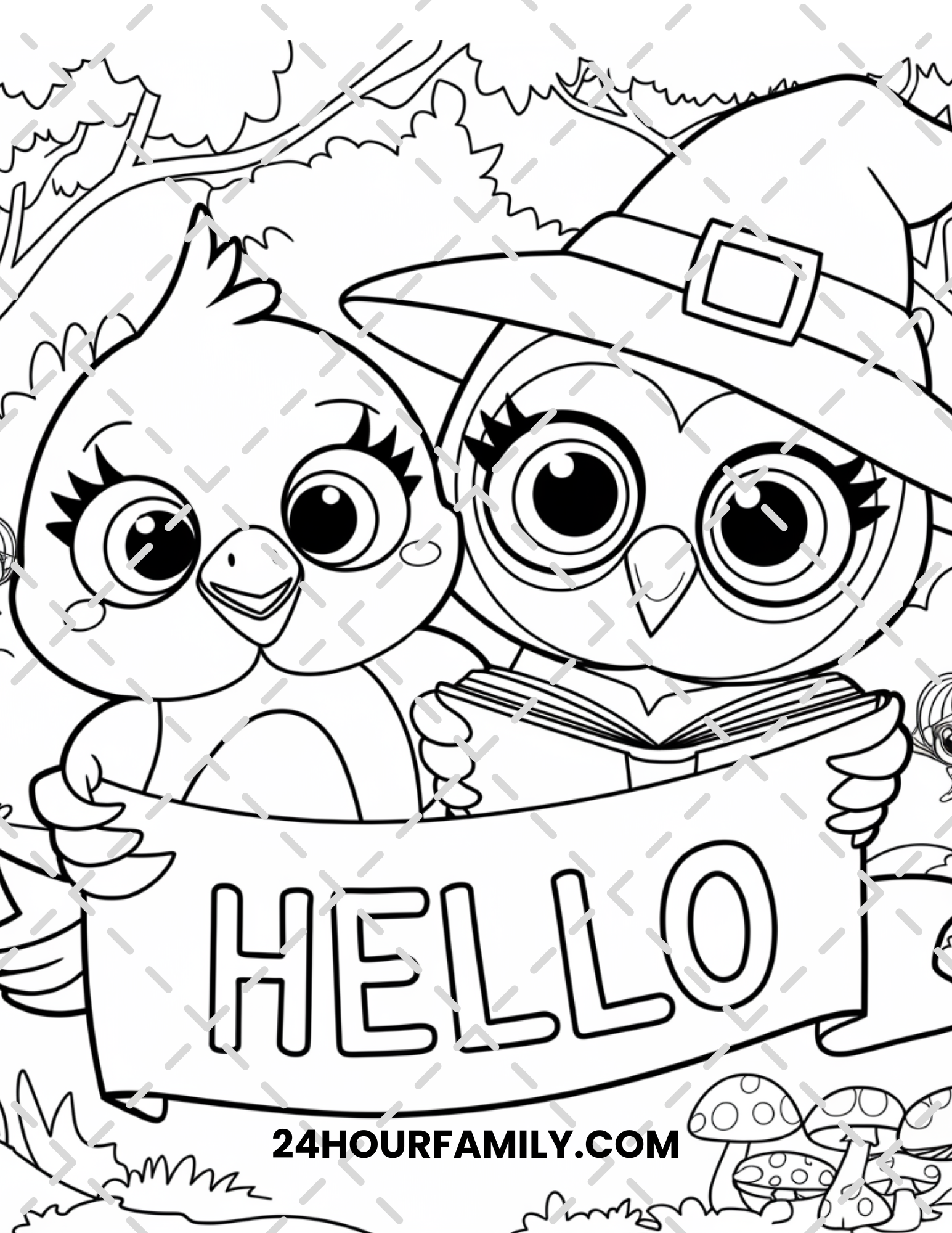 birds coloring pages for kids