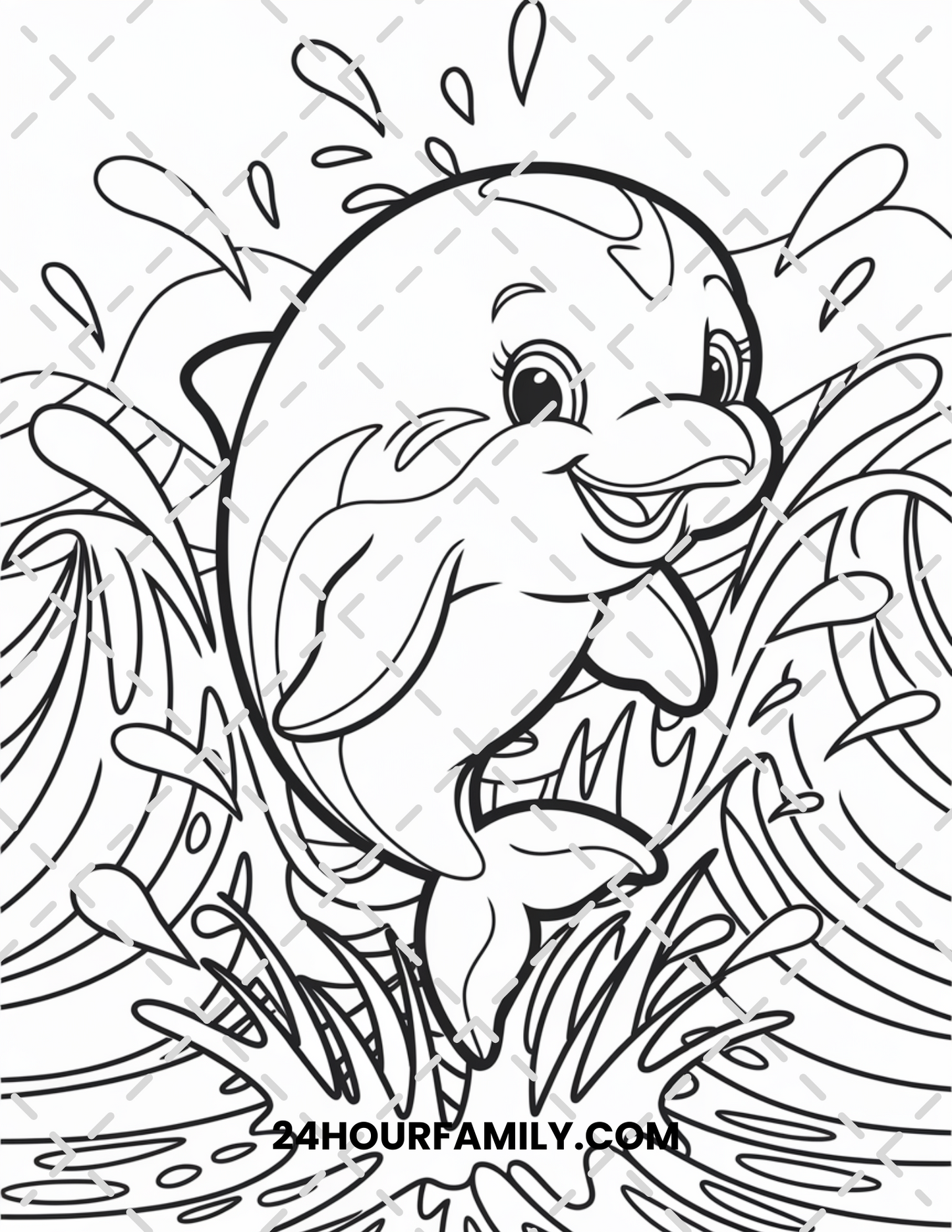 baby dolphin coloring pages