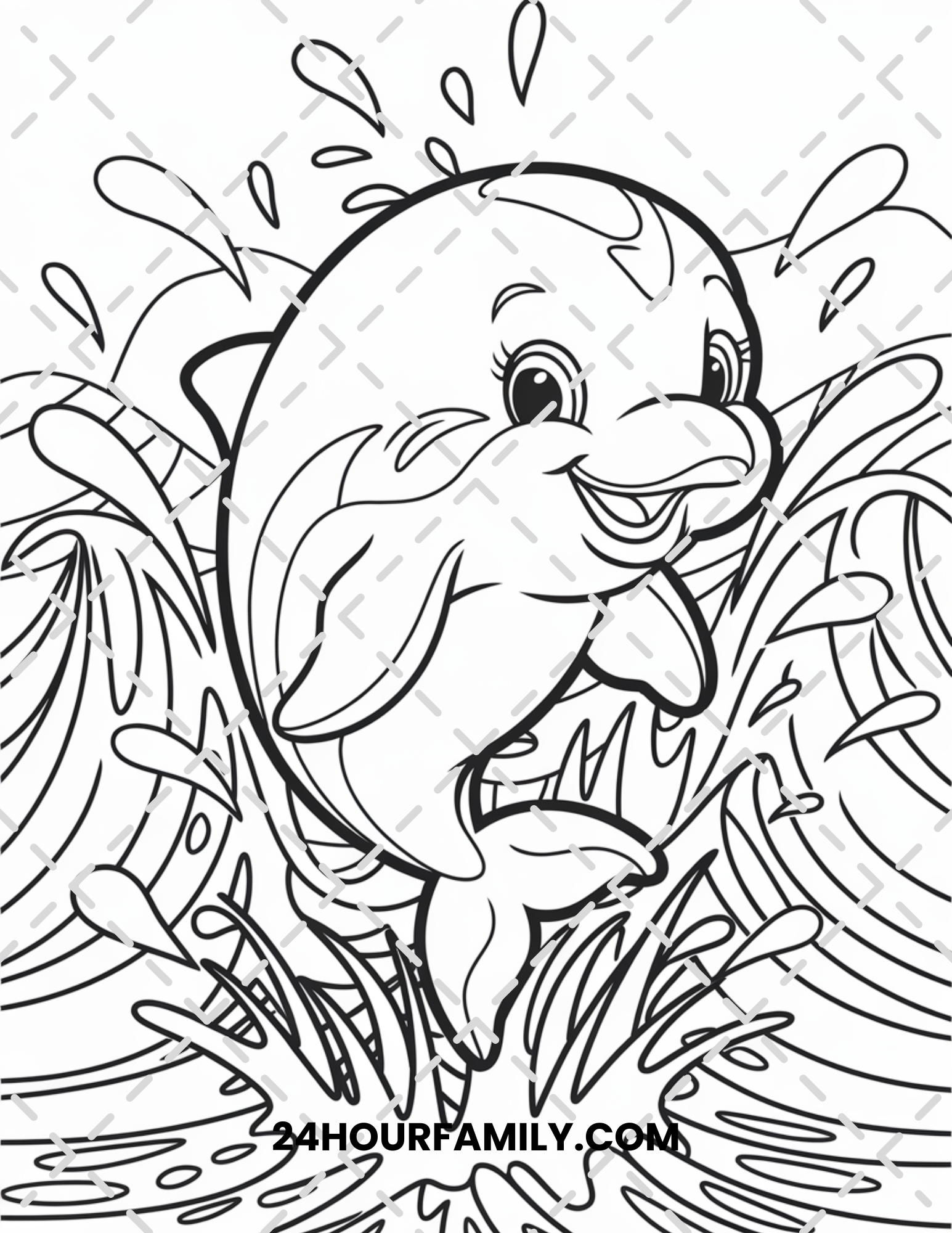 baby dolphin coloring pages