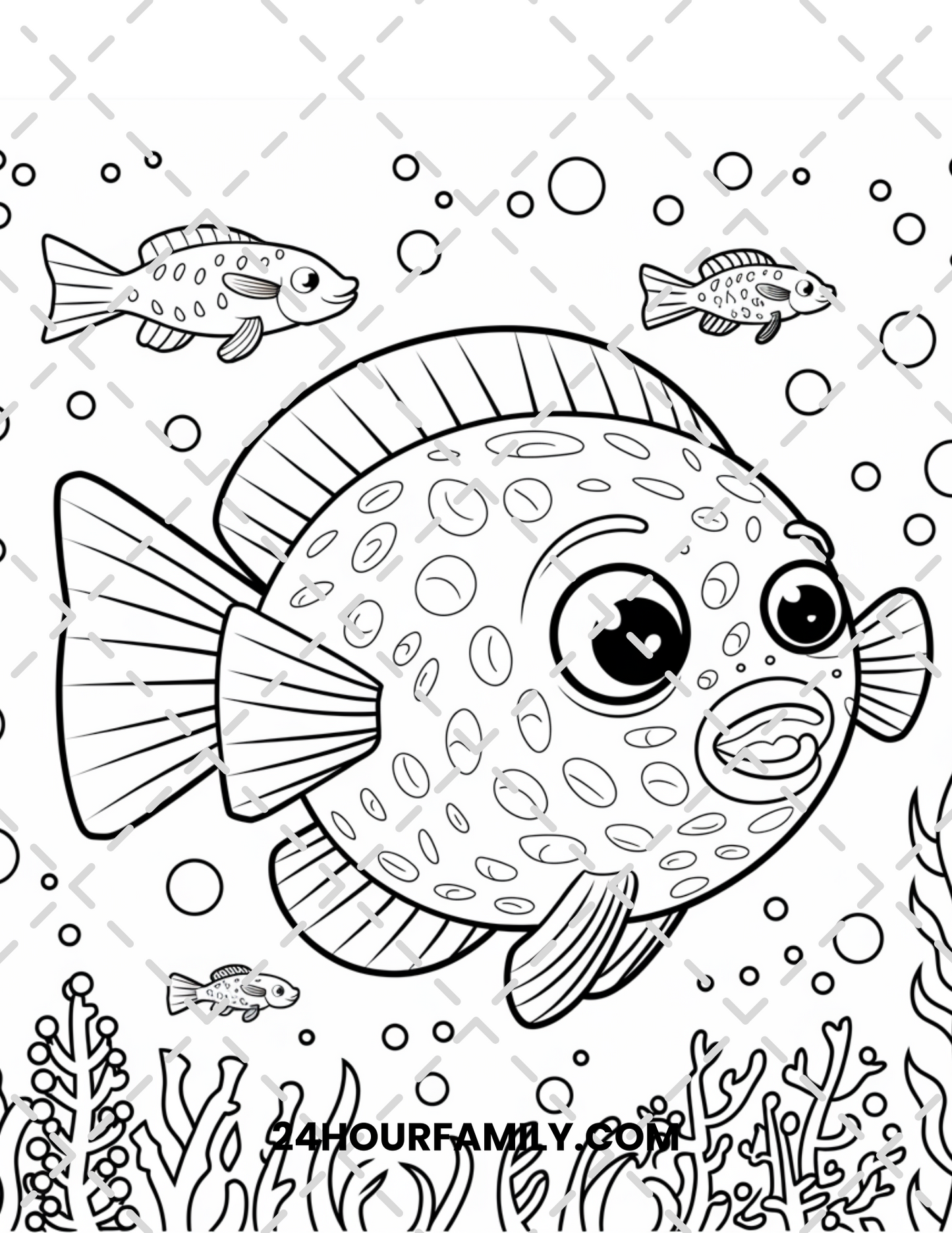 puffer fish coloring pages
