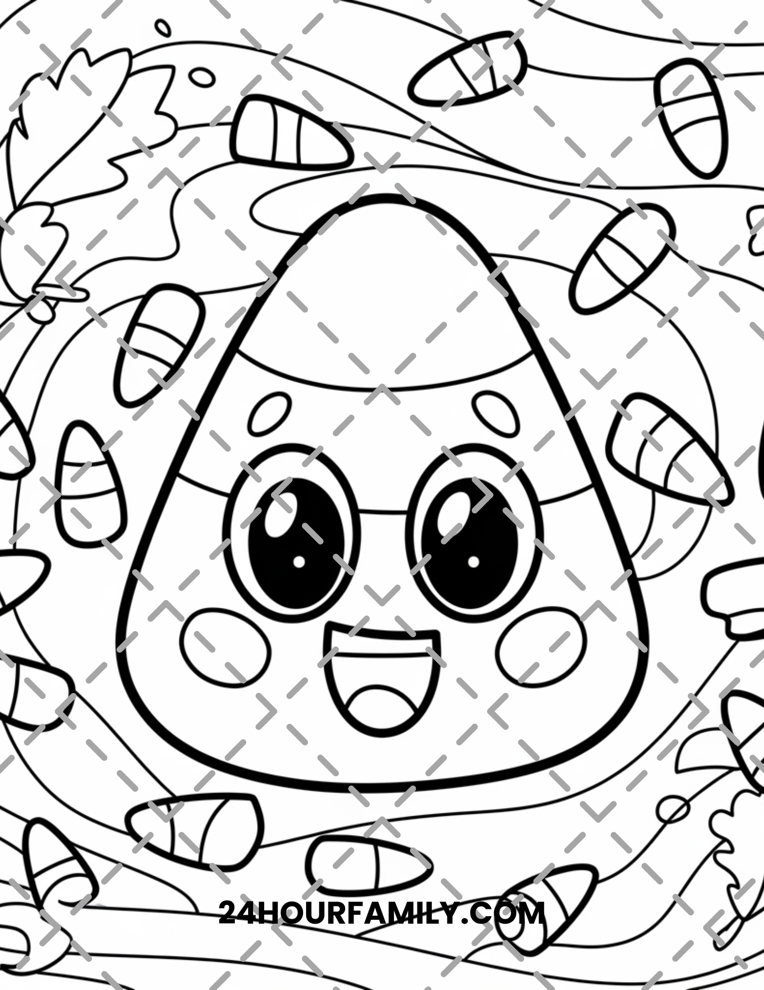 candy corn coloring pages