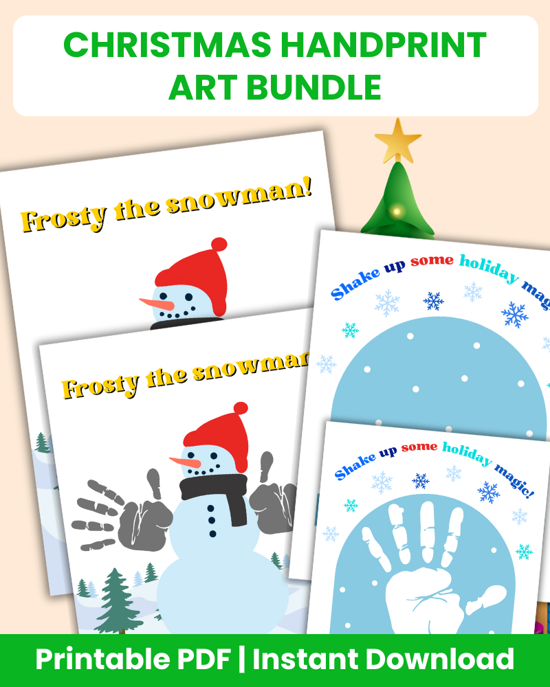 christmas handprint art bundle