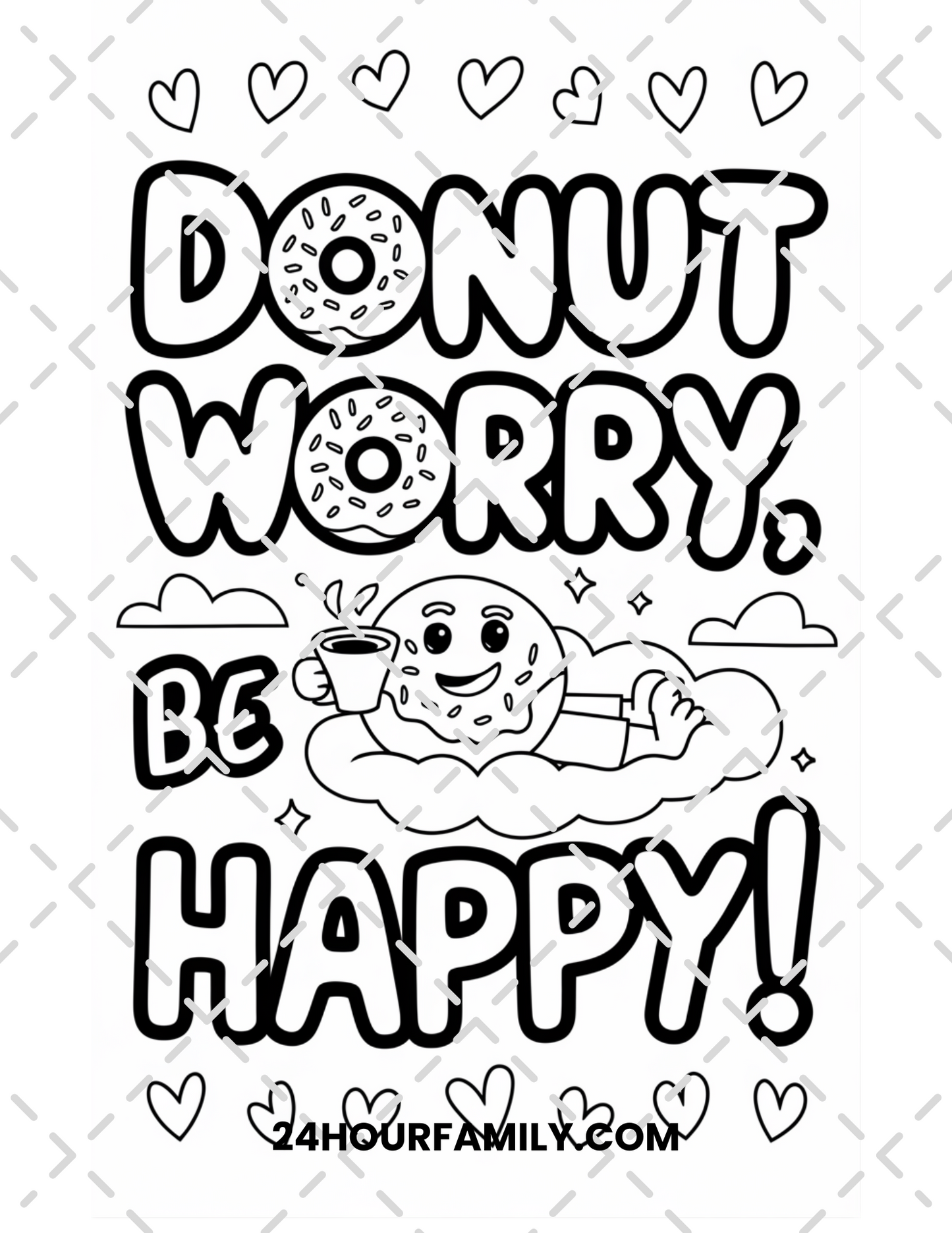 donut coloring pages