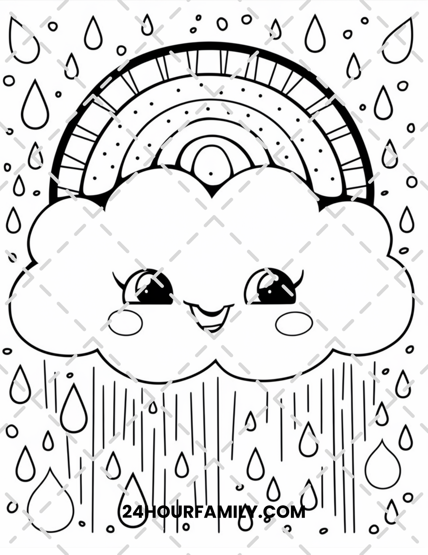 rainbow coloring page