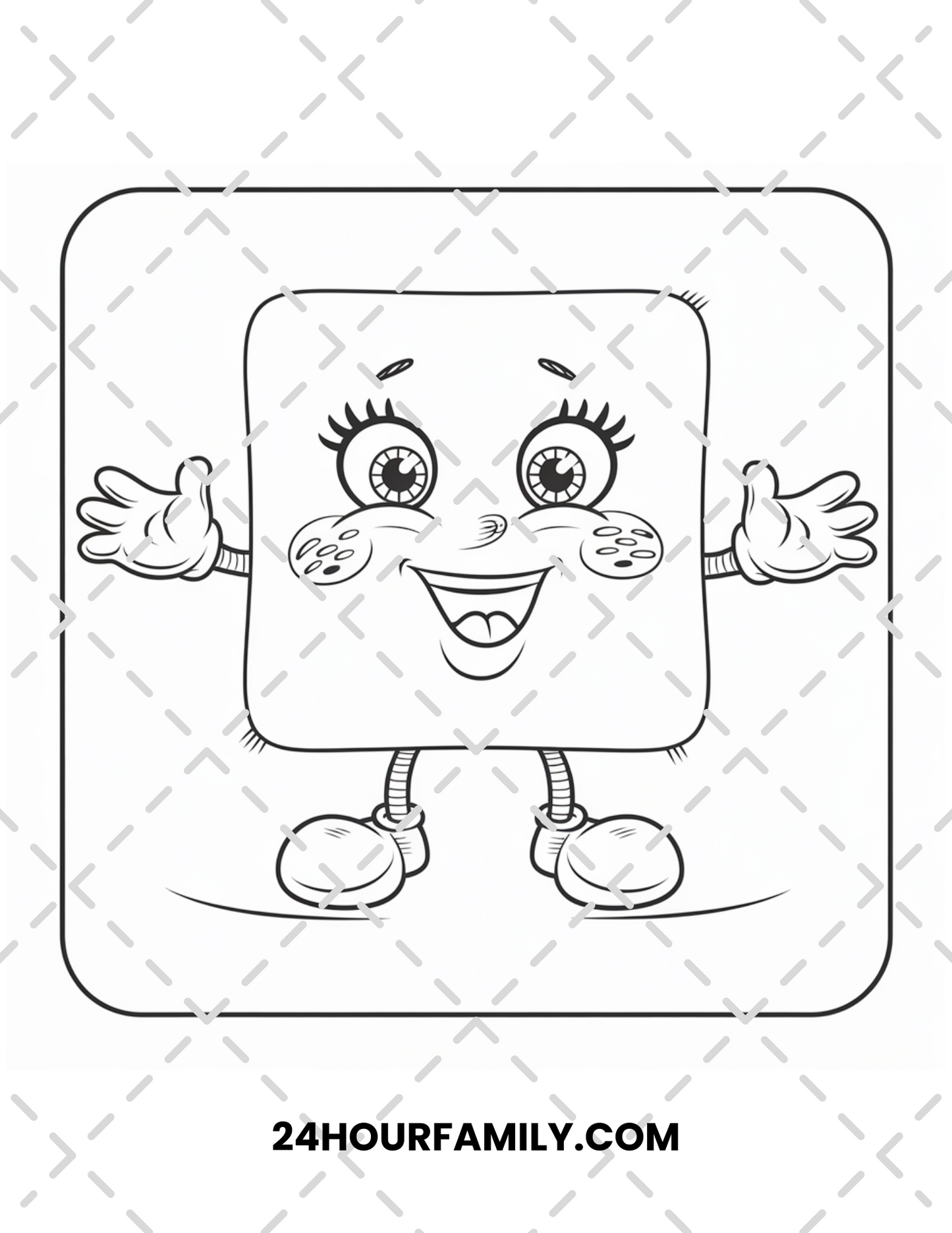 square coloring pages