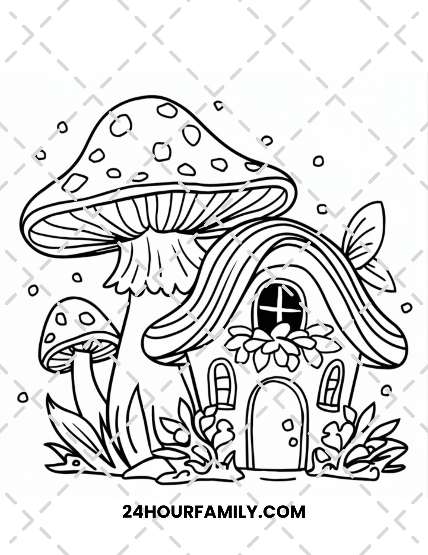 fairy house coloring pages