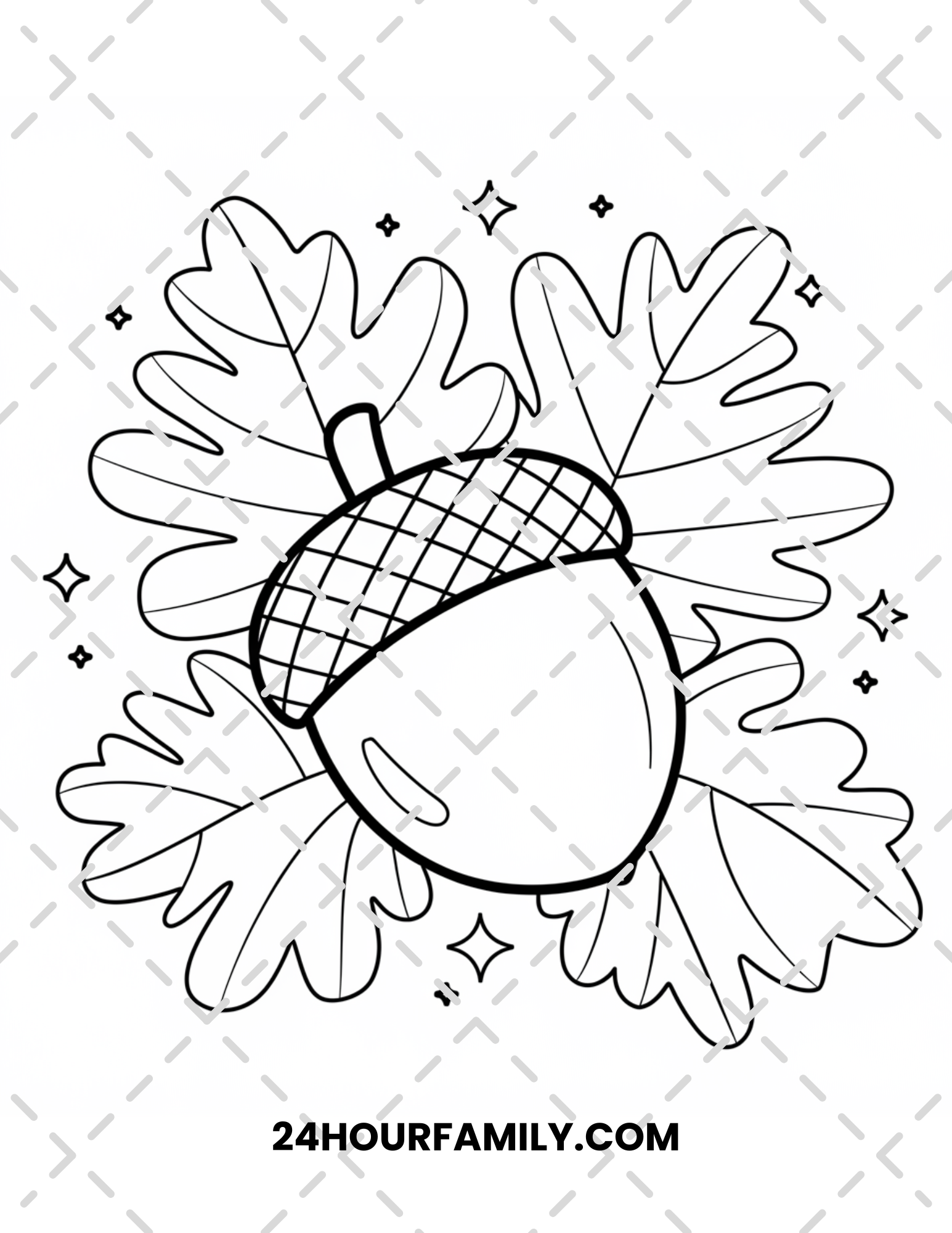 acorn coloring pages