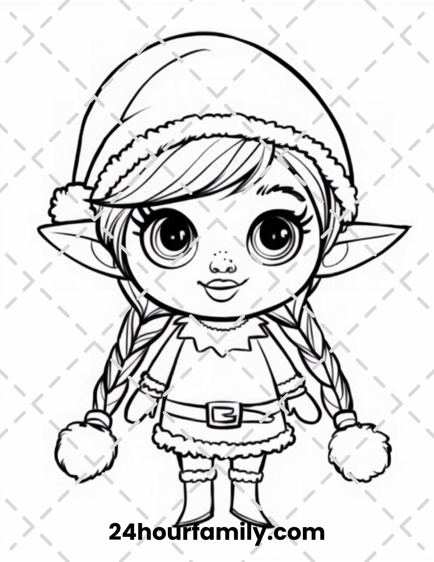 festive elf activities coloring