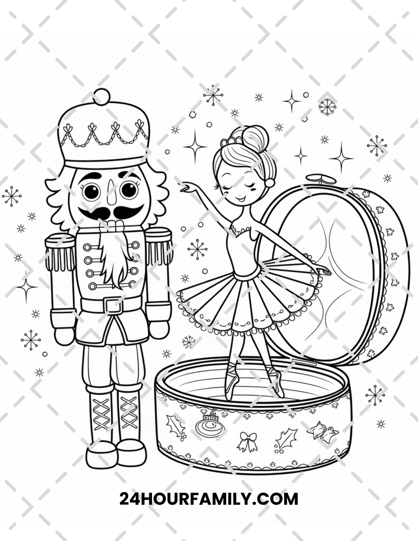 christmas ballerina coloring pages