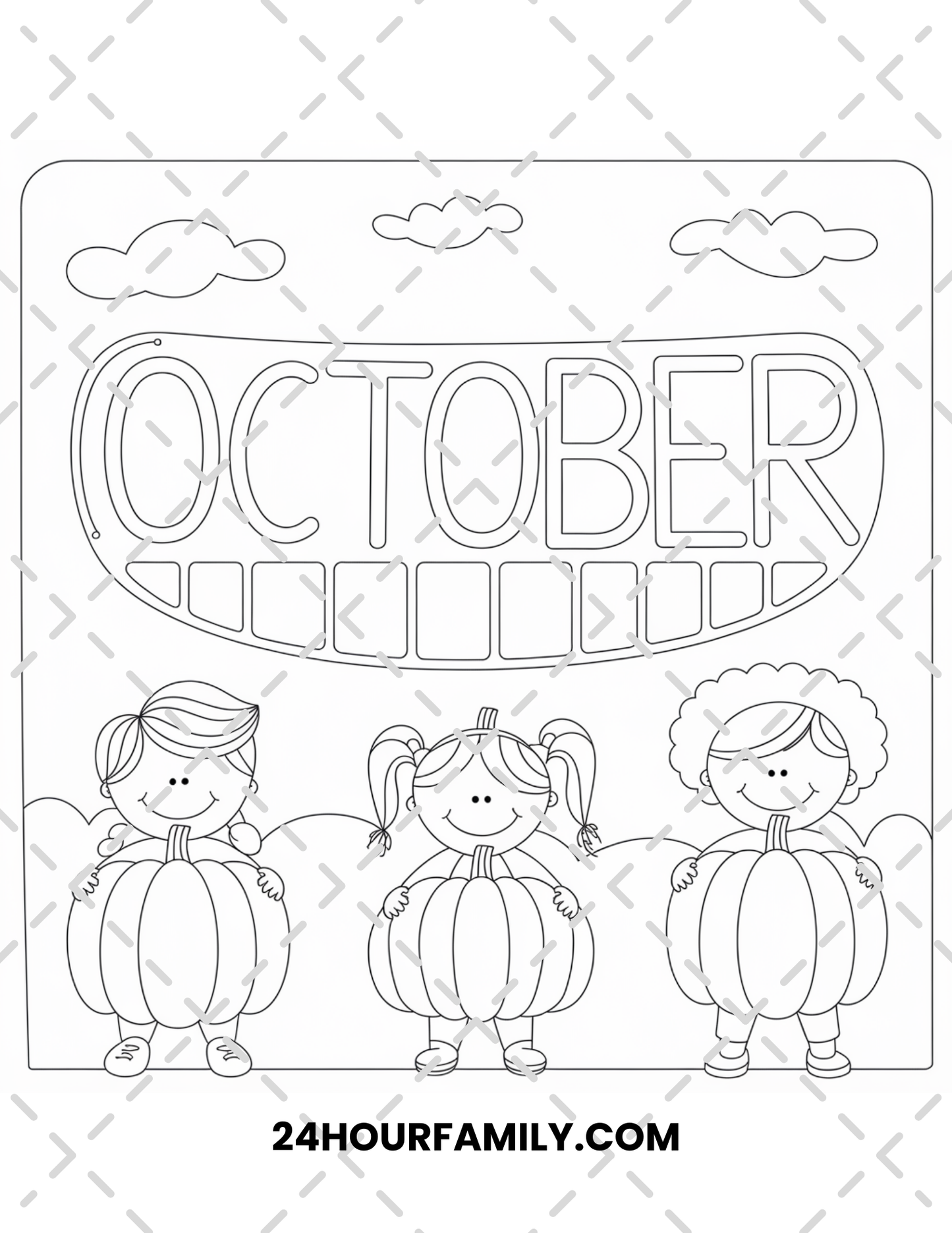 october coloring pages