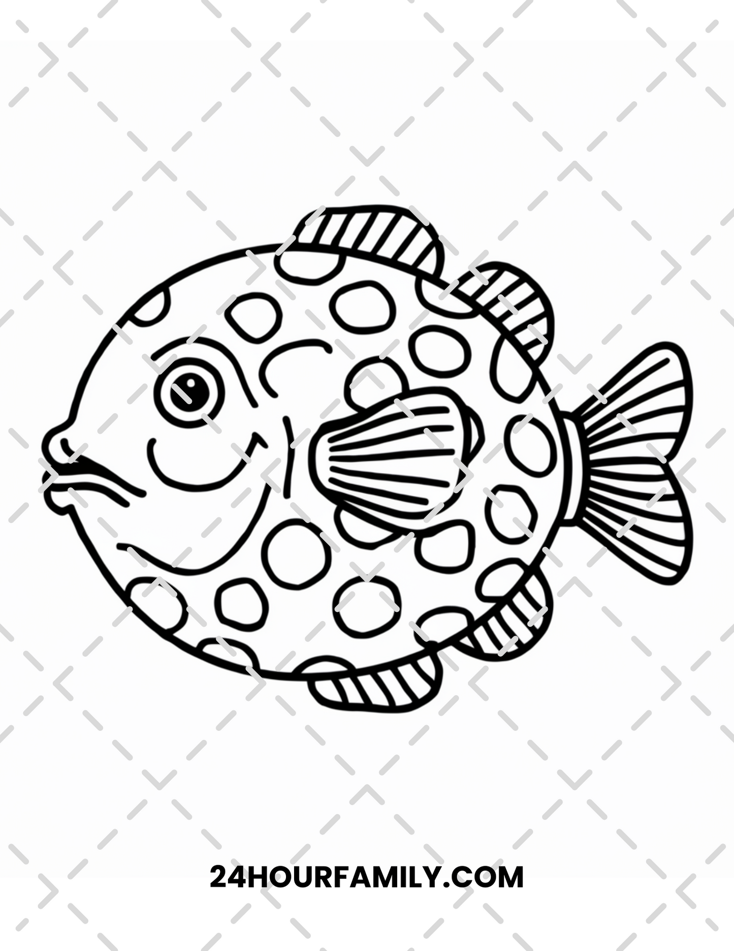 puffer fish coloring pages