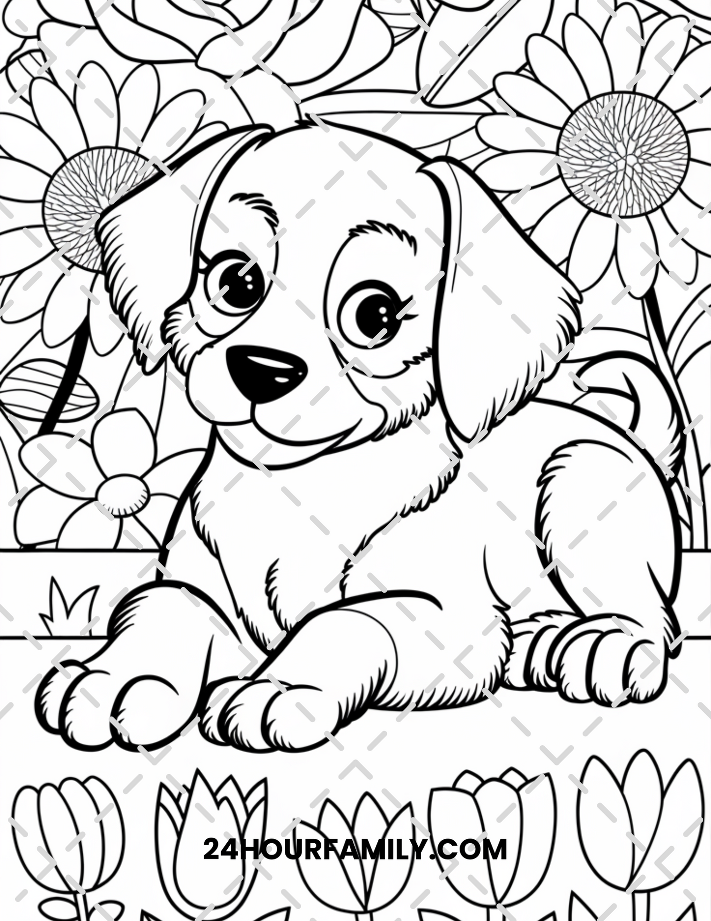 cute puppy coloring pages
