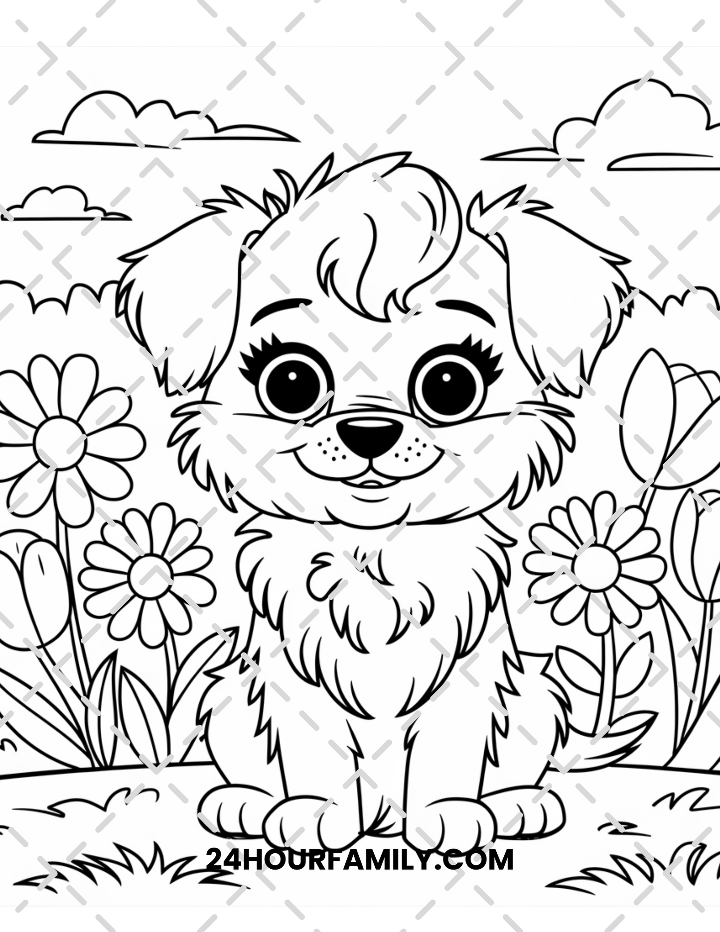 cute puppy coloring pages