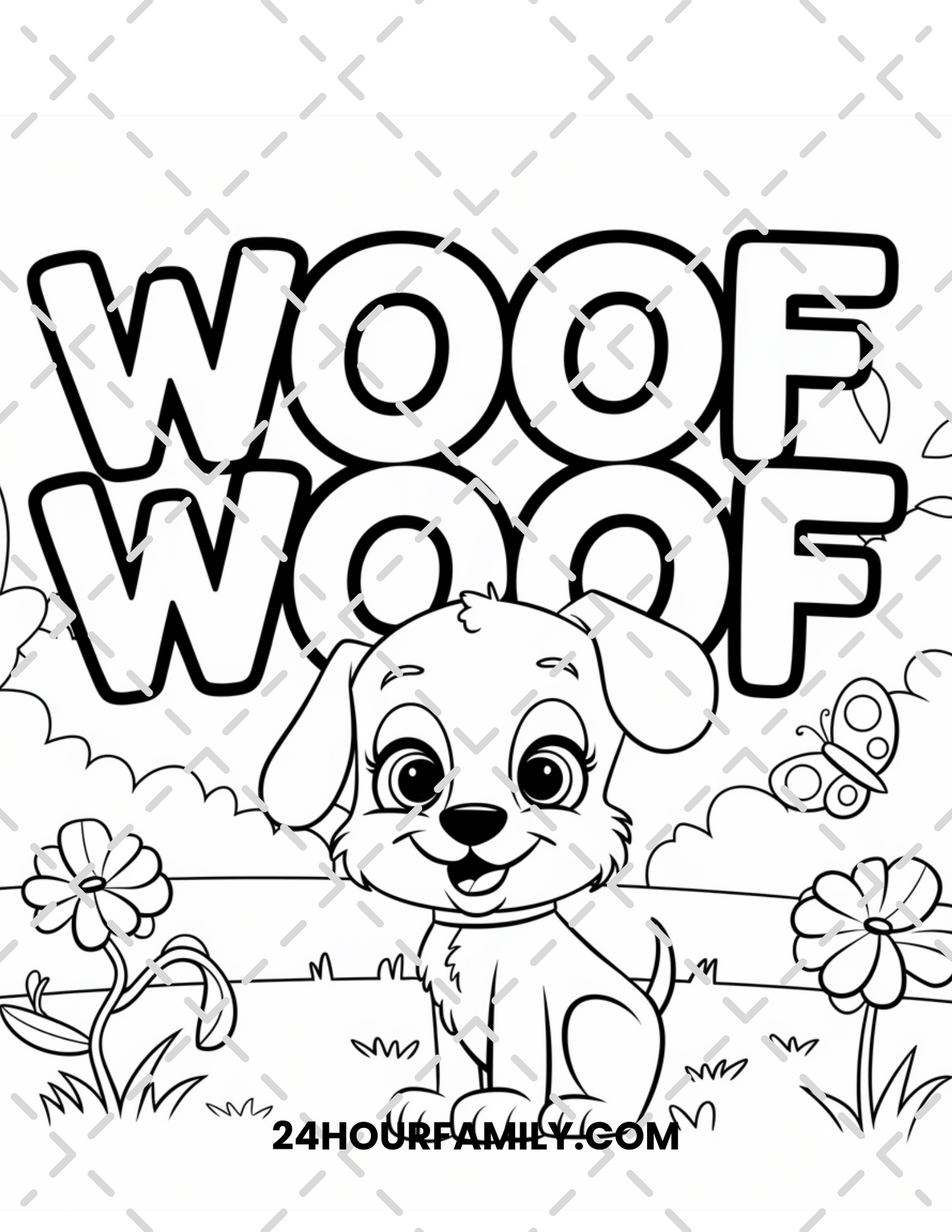 cute puppy coloring pages