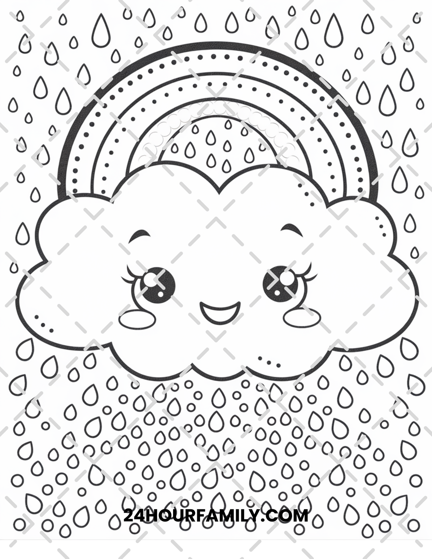 rainbow coloring page
