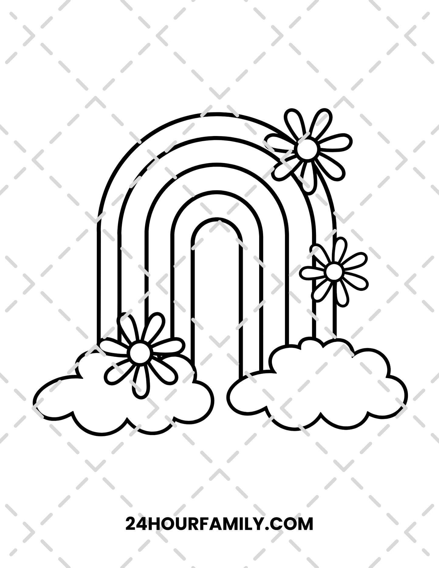 rainbow coloring page