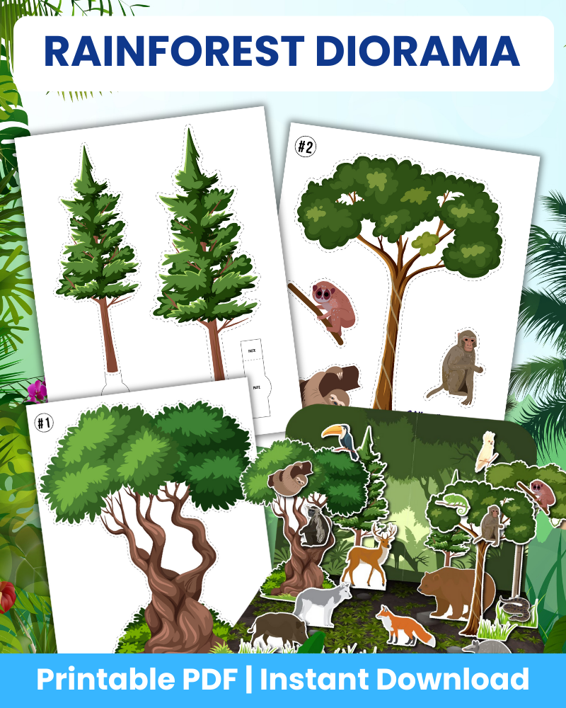 rainforest diorama printable